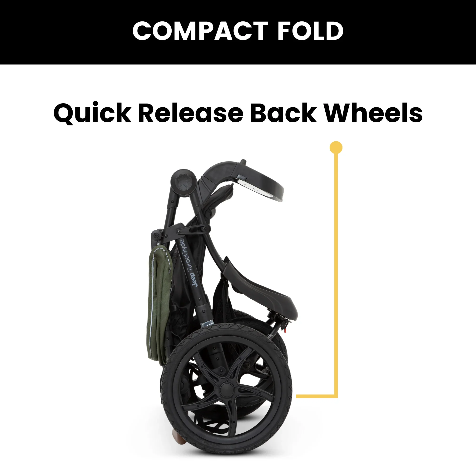 Jeep TurboGlyde Jogging Stroller by Delta Children, Black