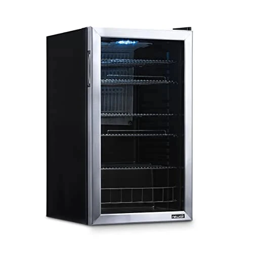 Beverage Refrigerator Cooler | 126 Cans Free Standing with Right Hinge Glass Door