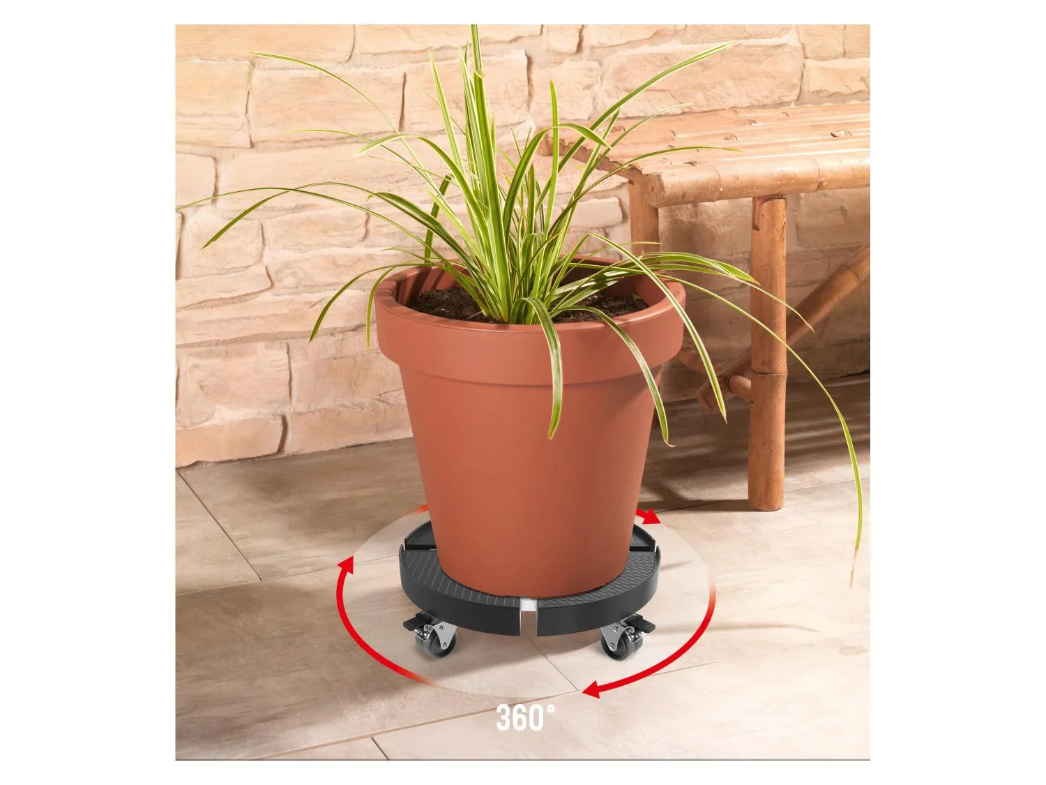 PARKSIDE Porte-plantes extensible  roulettes