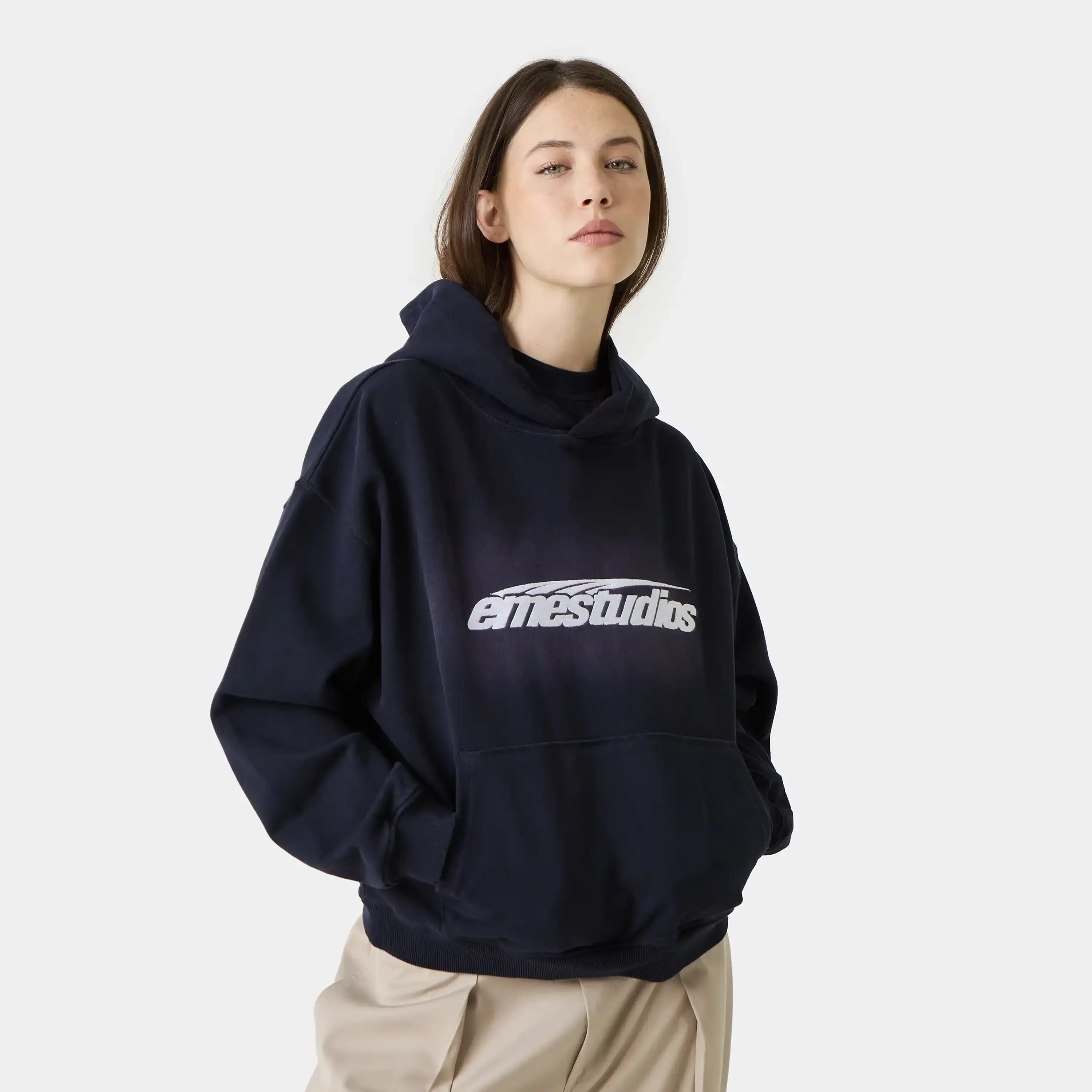 Inteal Navy Oversized Hoodie