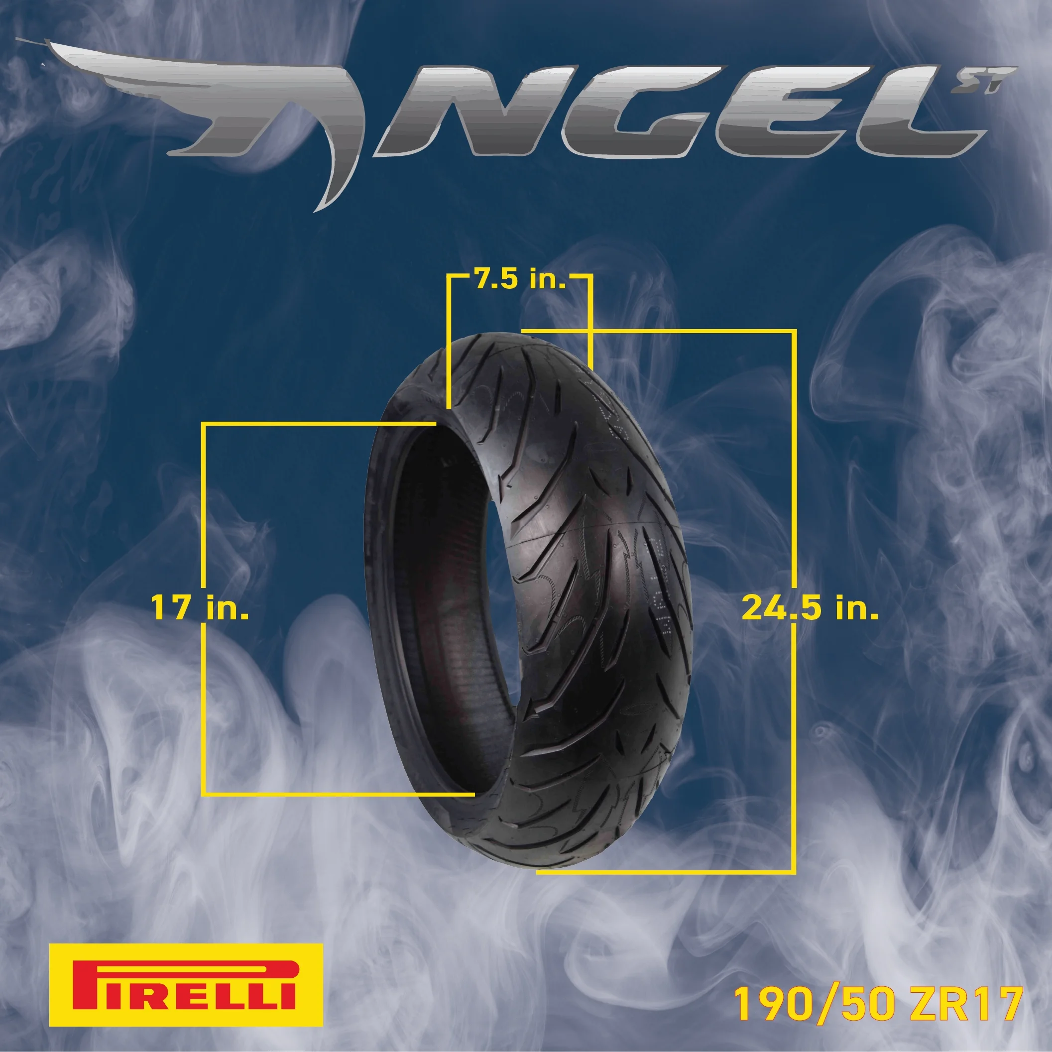 Pirelli Angel ST 190/50ZR17 73W Rear Motorcycle Tire Fits Sport & Touring Bikes