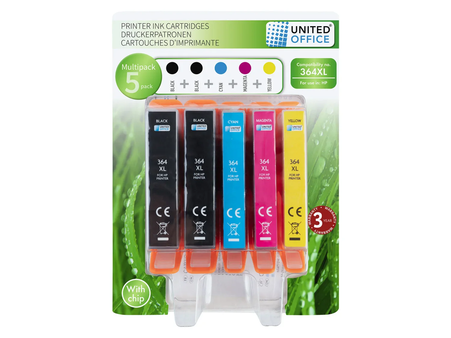 UNITED OFFICE Cartouches d'impression, Multipack, HP