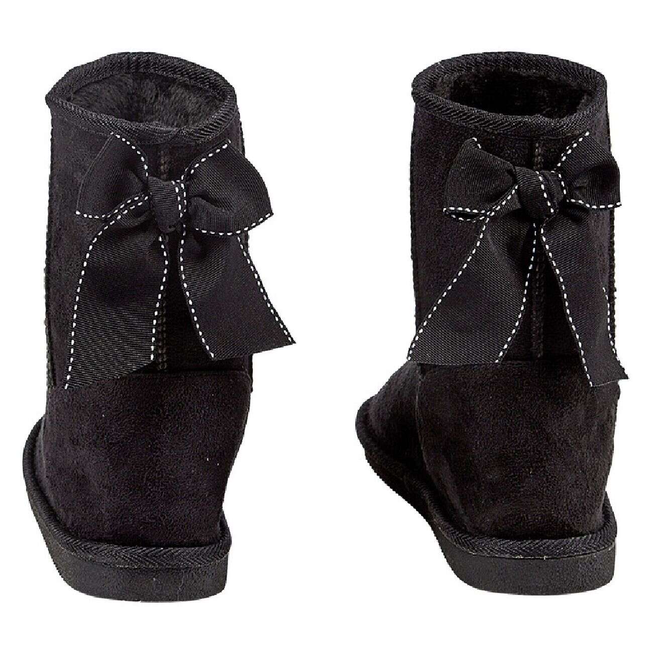 Botte pour enfant fourrée avec un noeud noir brodé à l'arrière T34/35