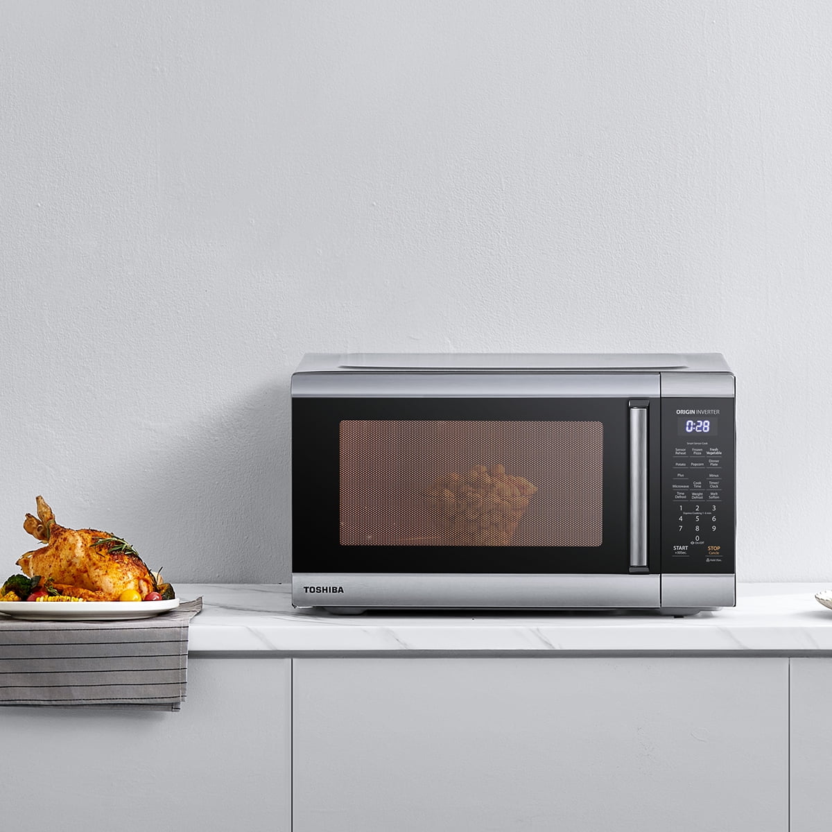 2.2 cu. ft. Countertop Microwave Oven, 1200 Watts, Stainless Steel - Image 3
