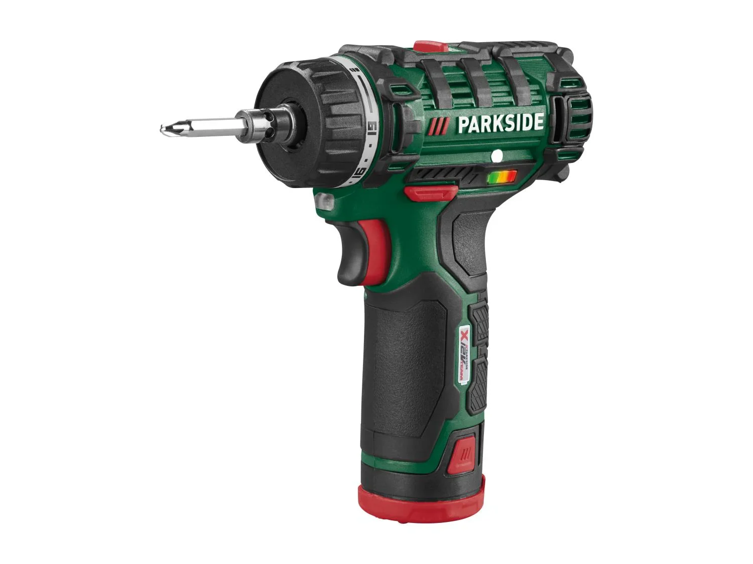 PARKSIDE Set perceuse-visseuse sans fil et 75 accessoires + 2 batteries + chargeur, 12 V