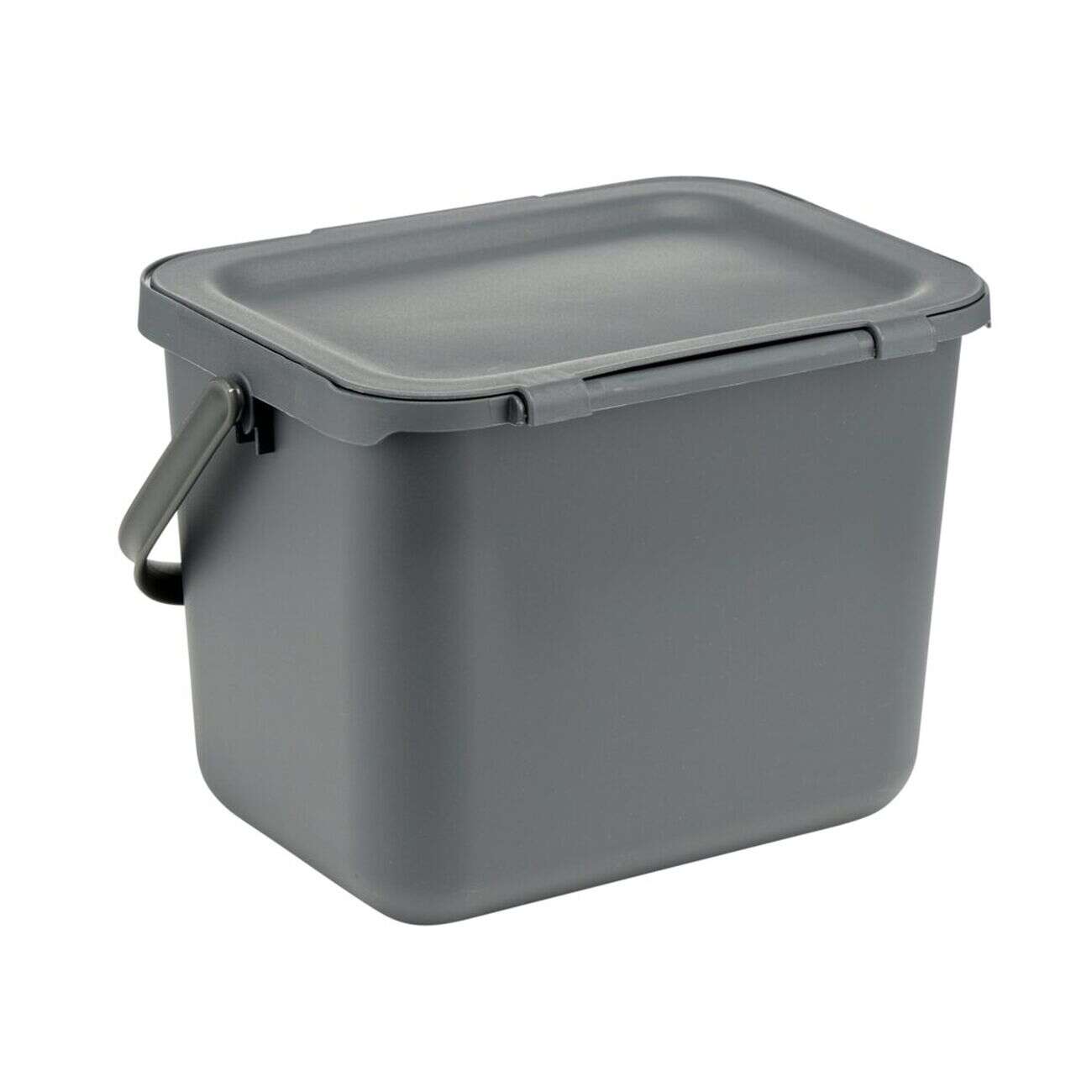 Poubelle compost à poser 6L plastique gris 25,5x19xH18,5cm