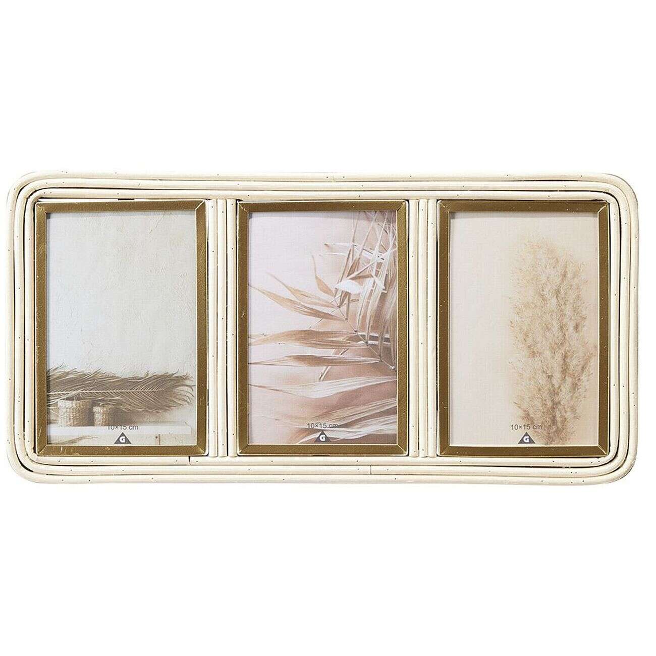 Pêle mêle rotin 3 vues 17.5x37.5cm