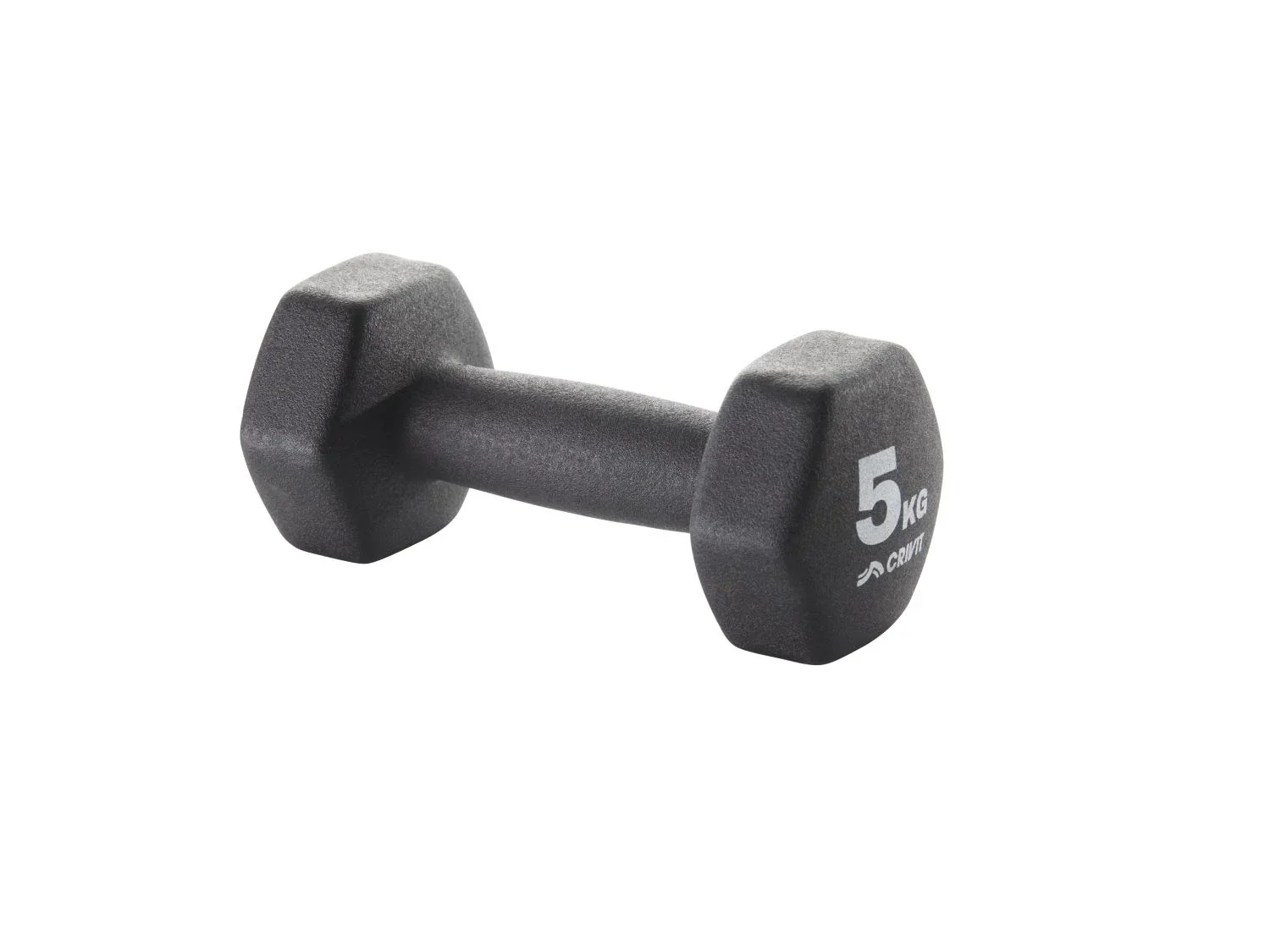 CRIVIT Lot de 2 haltres courts de 5 kg