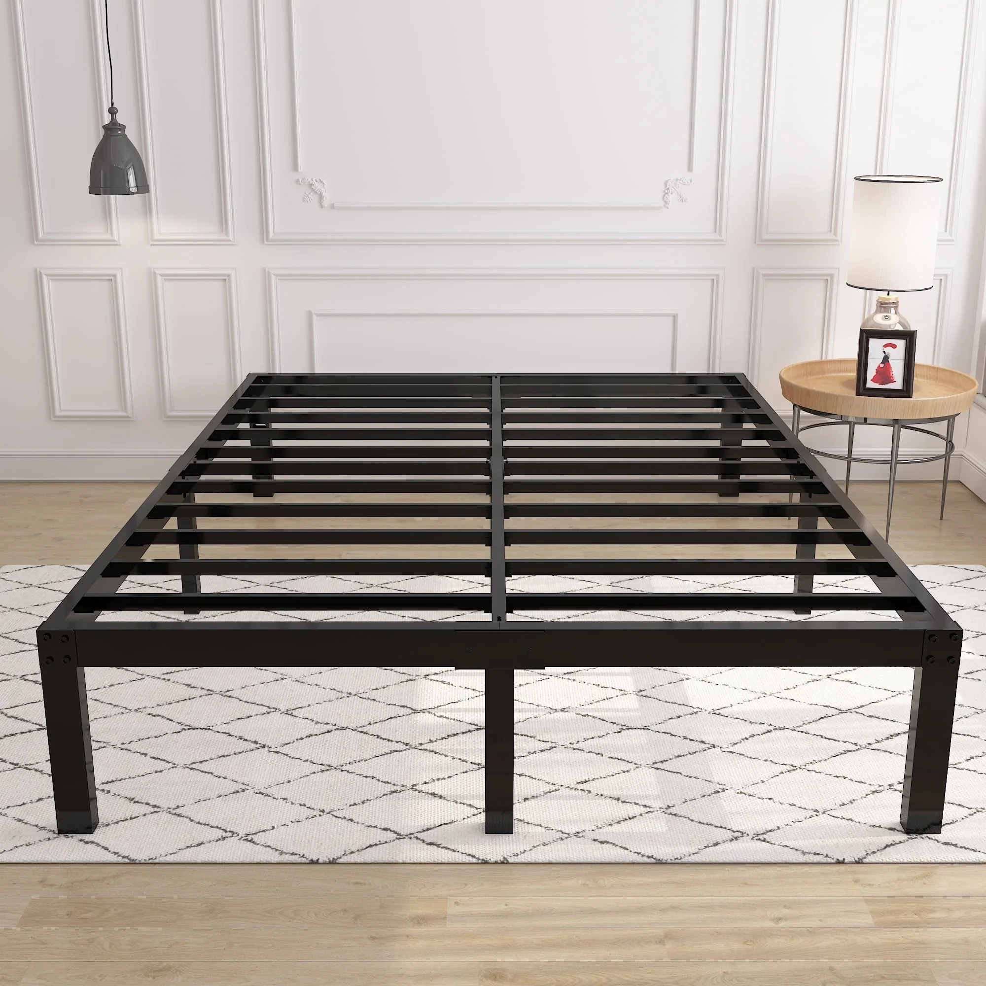 yookare 14 4000lbs Heavy Duty Metal Platform Bed Frame, Queen