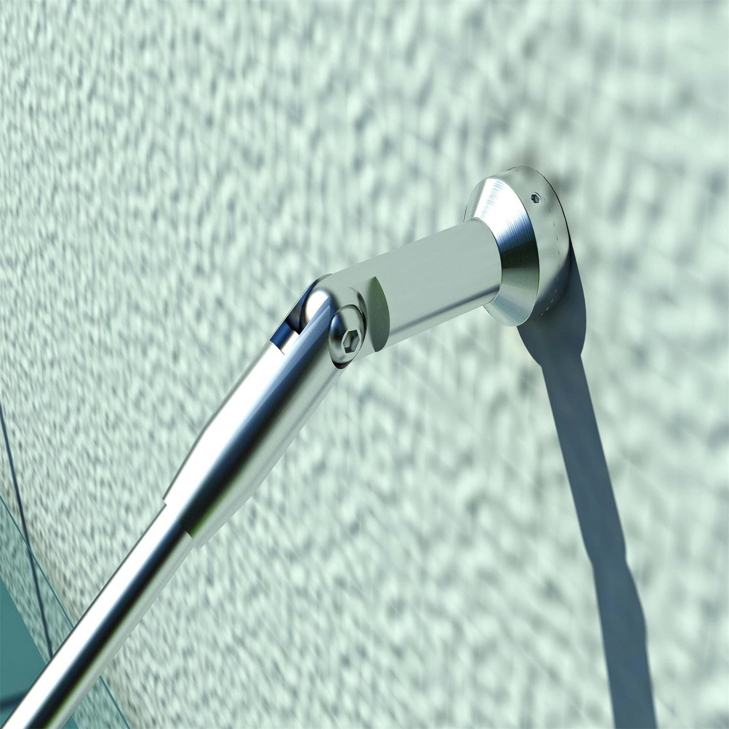 HOMCOM® luifel glazen luifel deur luifel veiligheidsglas roestvrij staal helder glas gelaagd veiligheidsglas VSG 304 200x90cm