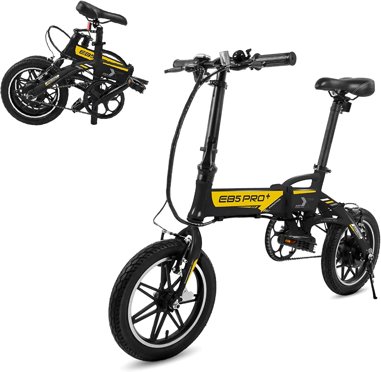 Swagcycle EB5 Pro Plus Lightweight Aluminum Folding Electric Bike with Pedals (Recertified)