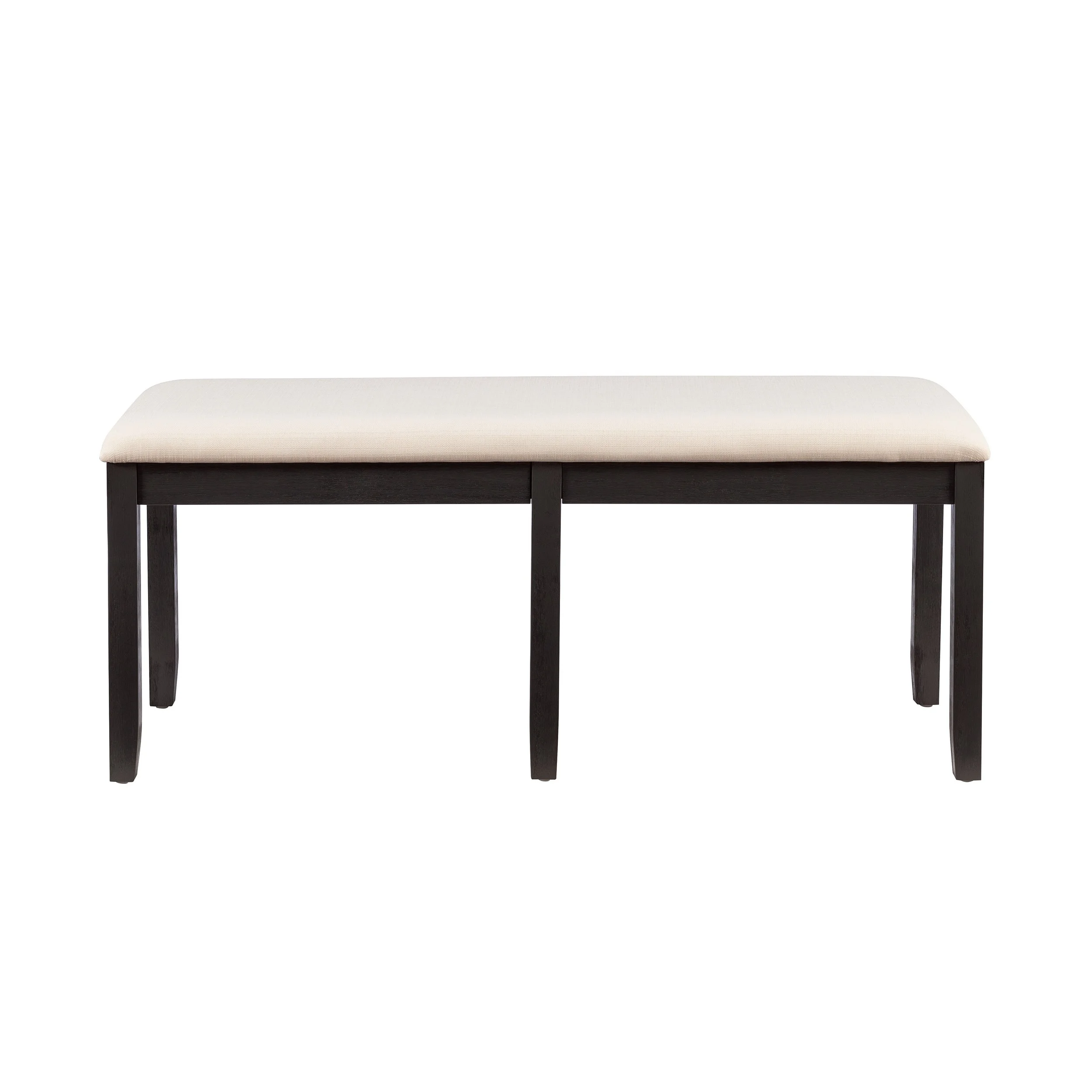 Linon Jamil Backless Dining Bench, Dark Charcoal