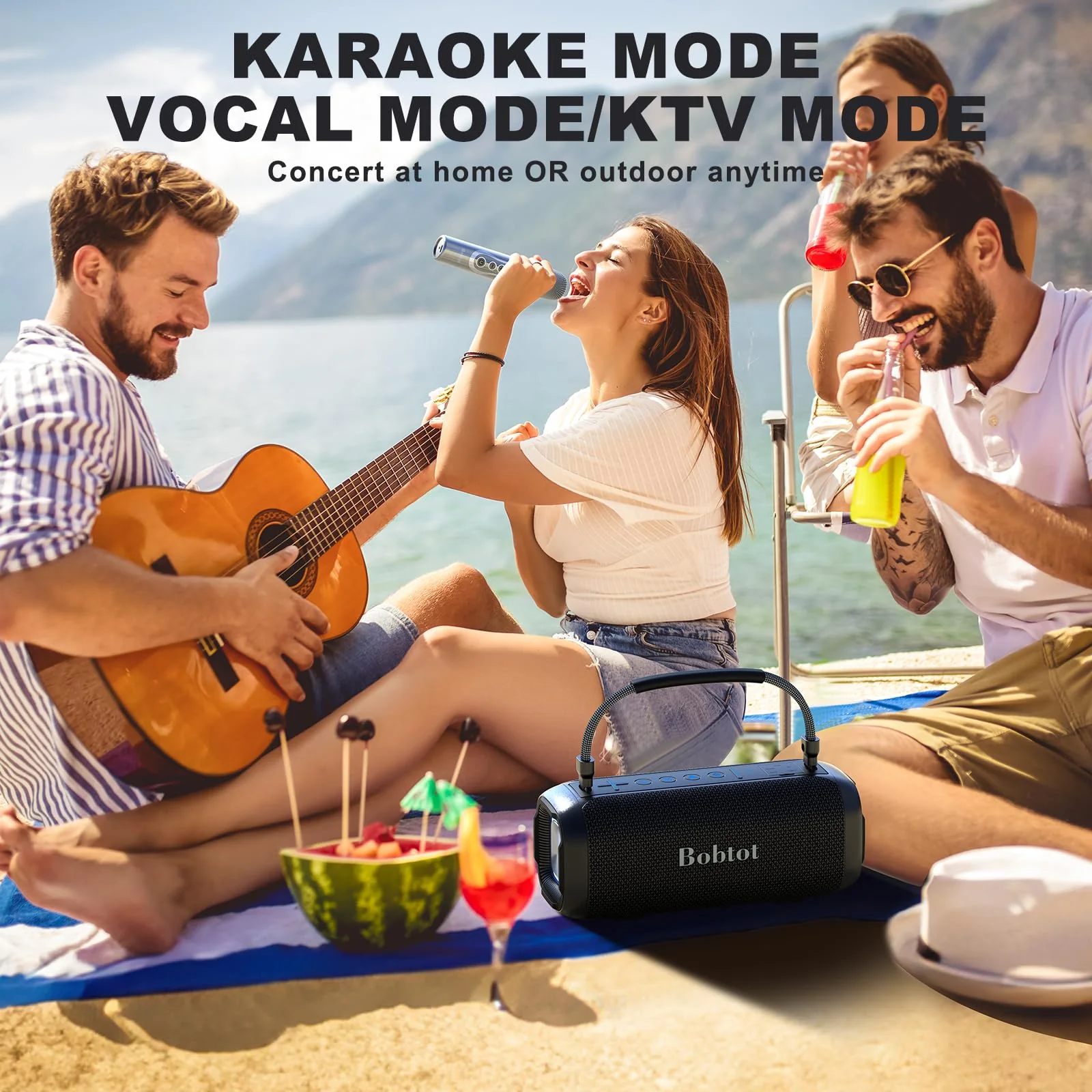 Bobtot Bluetooth Speaker Portable Waterproof Speakers