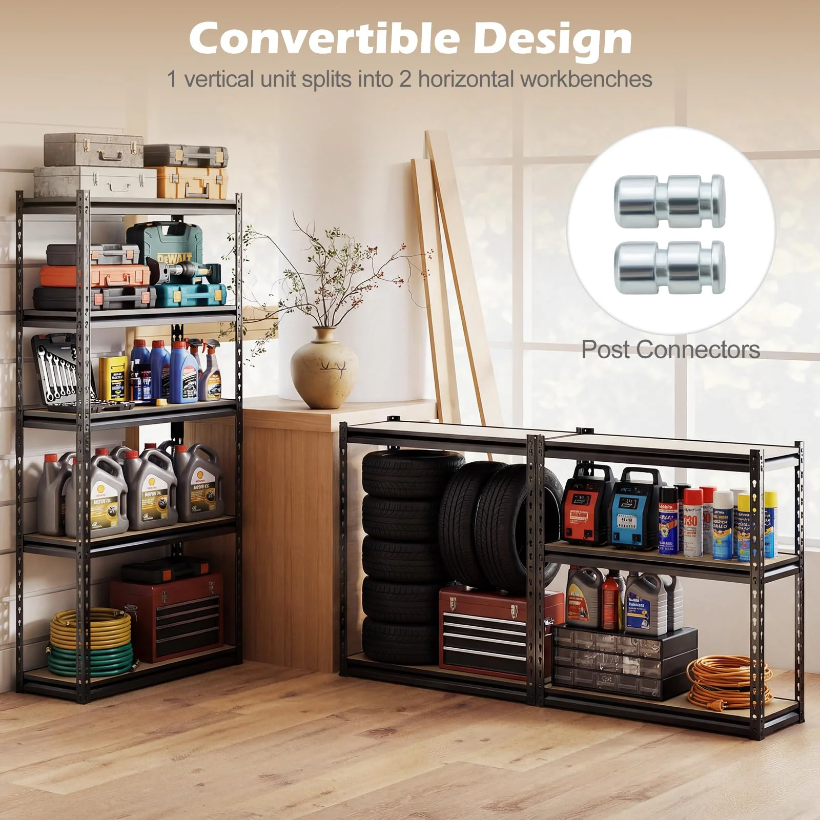Tangkula 5-Tier Heavy Duty Garage Shelving Units w/Adjustable Utility Rack (30