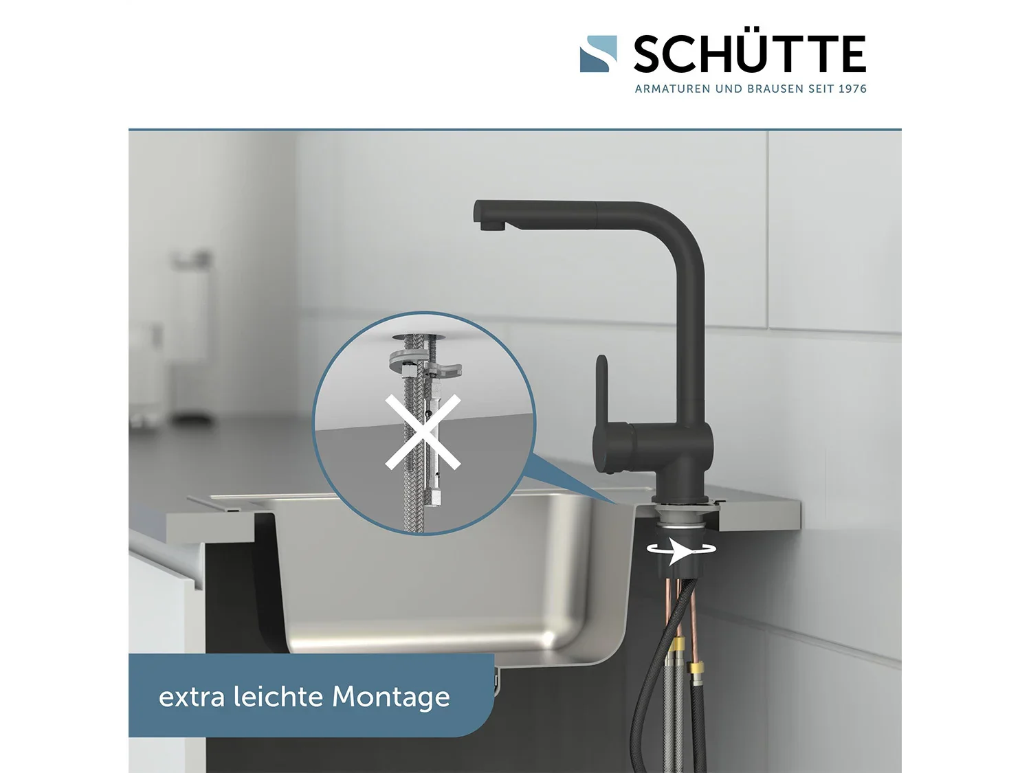 Schtte Mitigeur robinet de cuisine LONDON, avec bec extensible