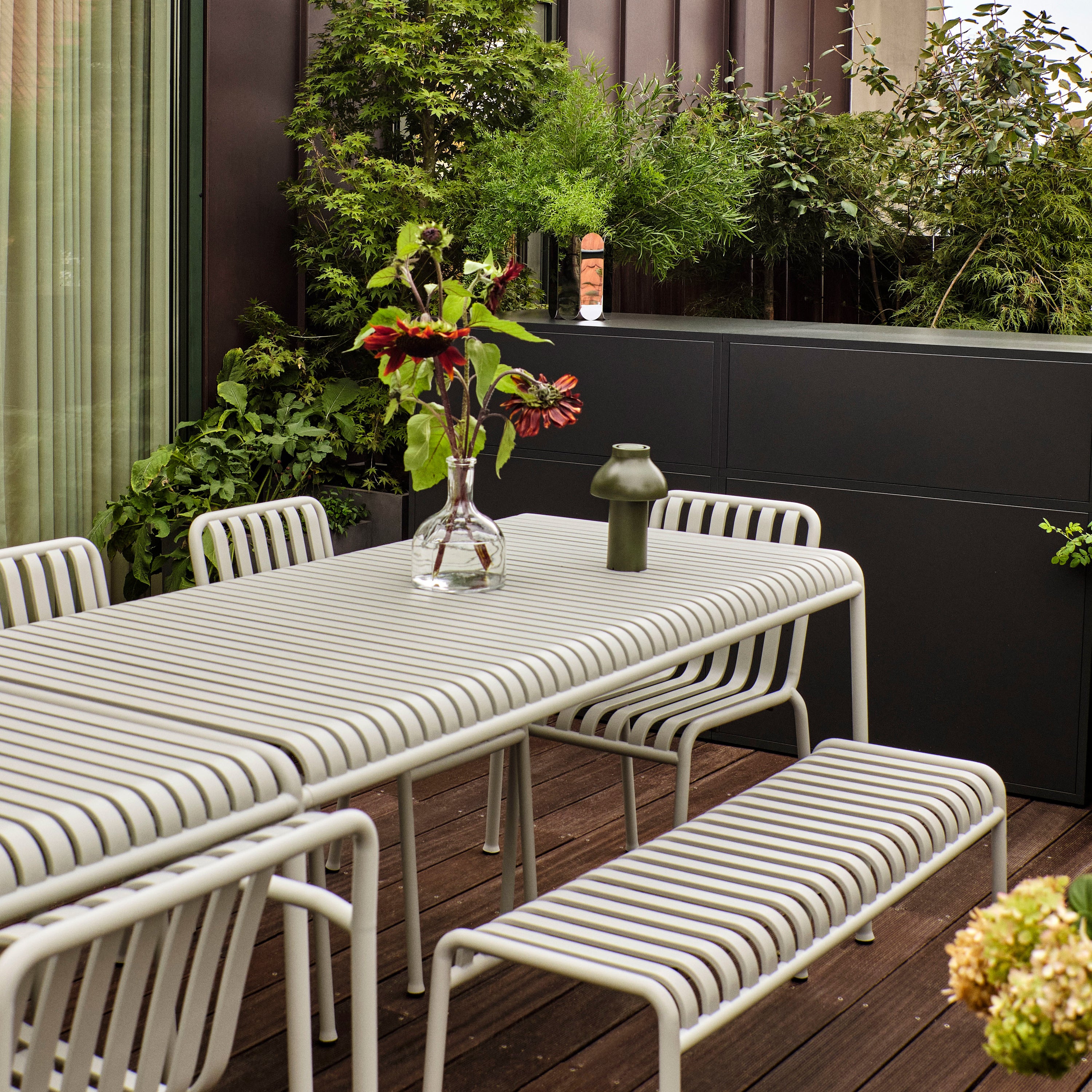HAY Palissade Tuinbank 120 cm - Crème Wit