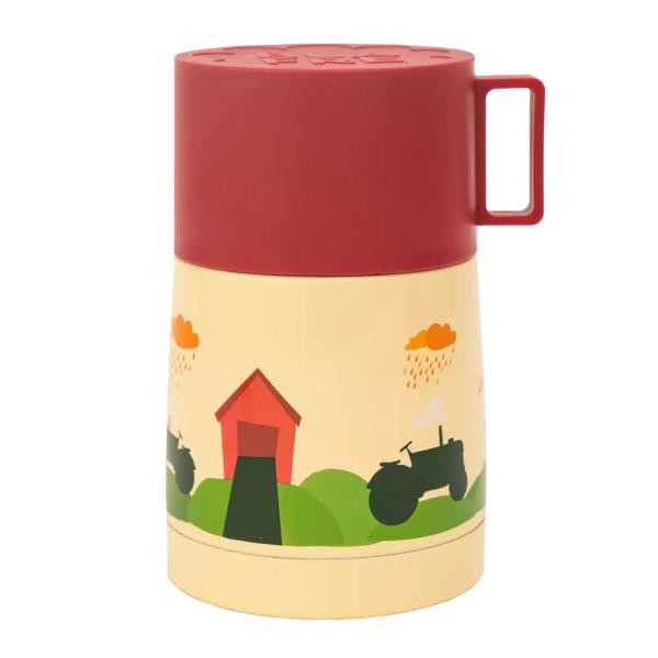 Traktor og låve mattermos 500 ml