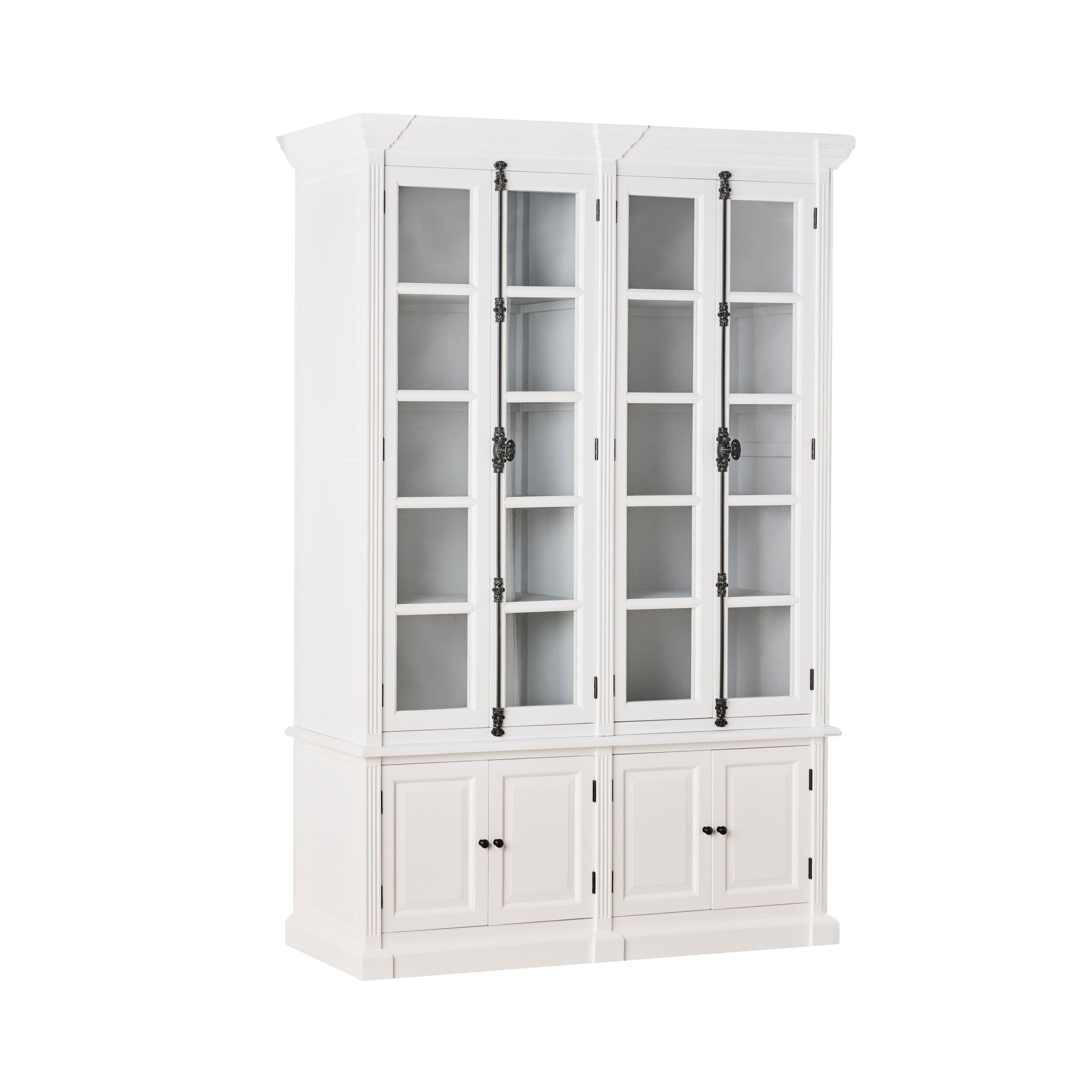 Camille 4 Door Display Cabinet White 167x240.5cm