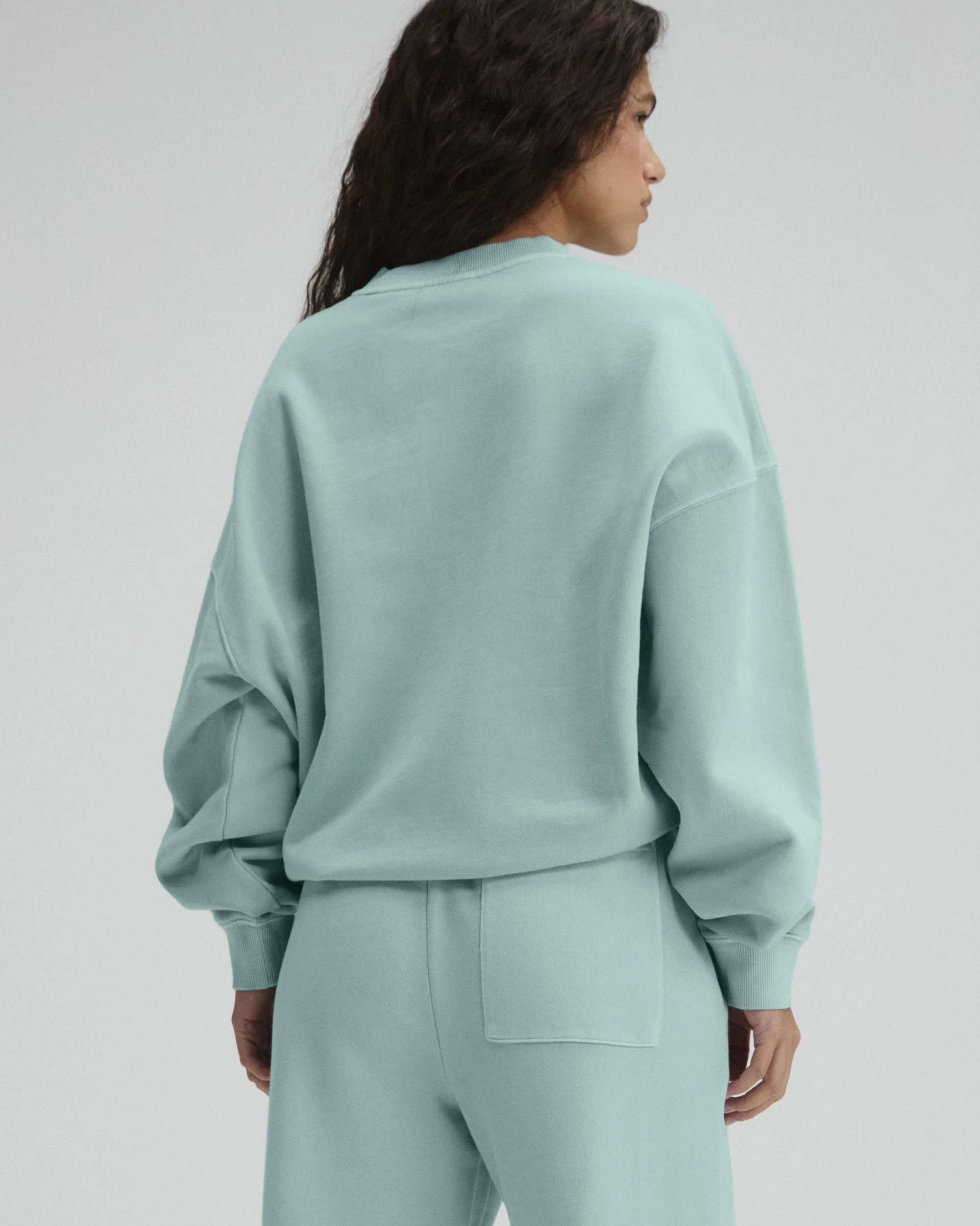Echo Washed Oversized Sweatshirt - Ocean Blue/Midnight Blue