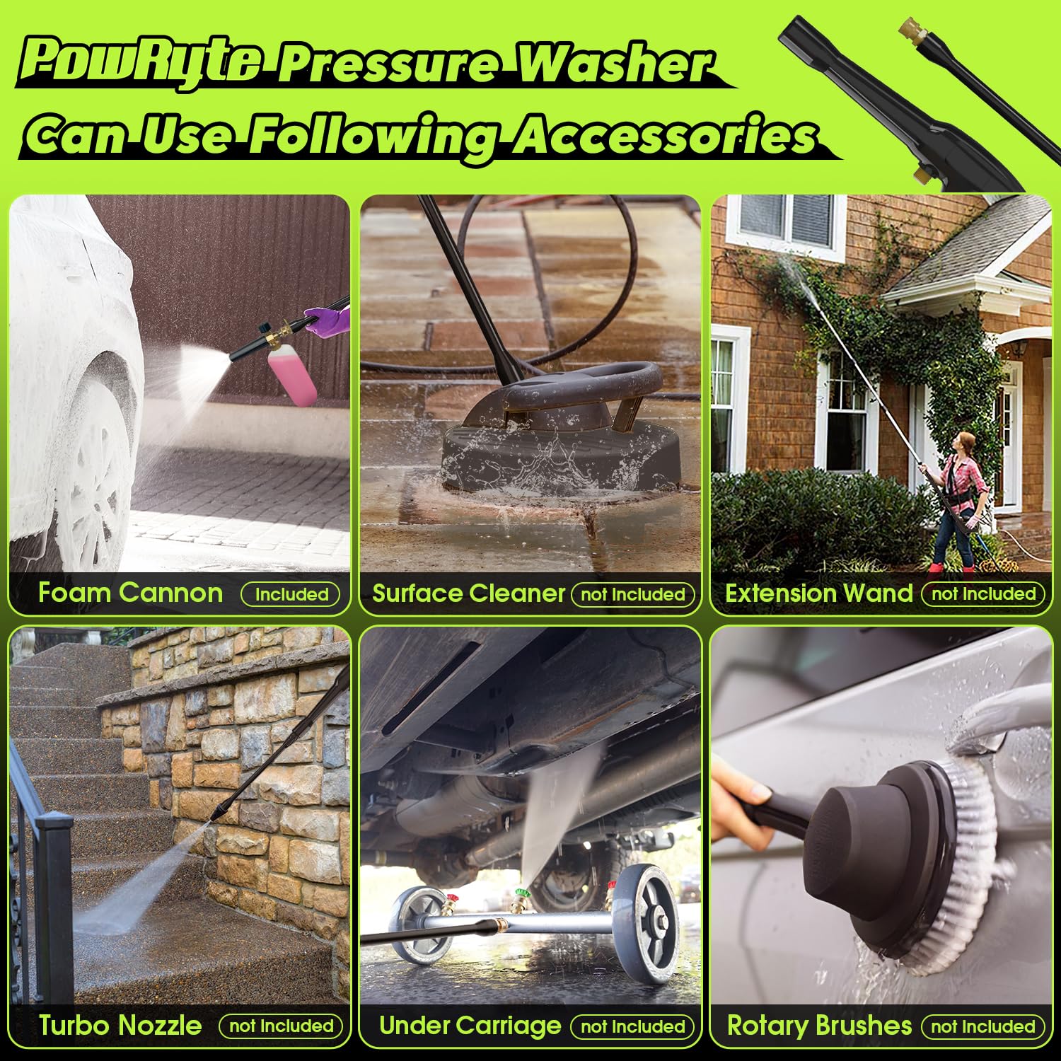 PowRyte Electric Pressure Washer. 3500 PSI 2.4 GPM