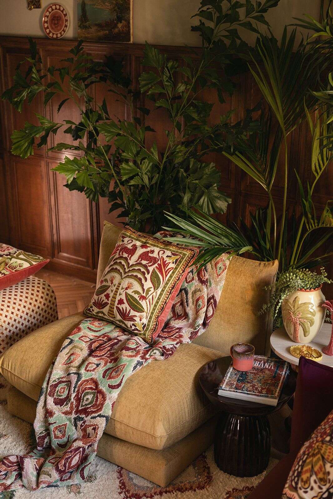 Multicolour sprei met ikat print (200x250 cm)