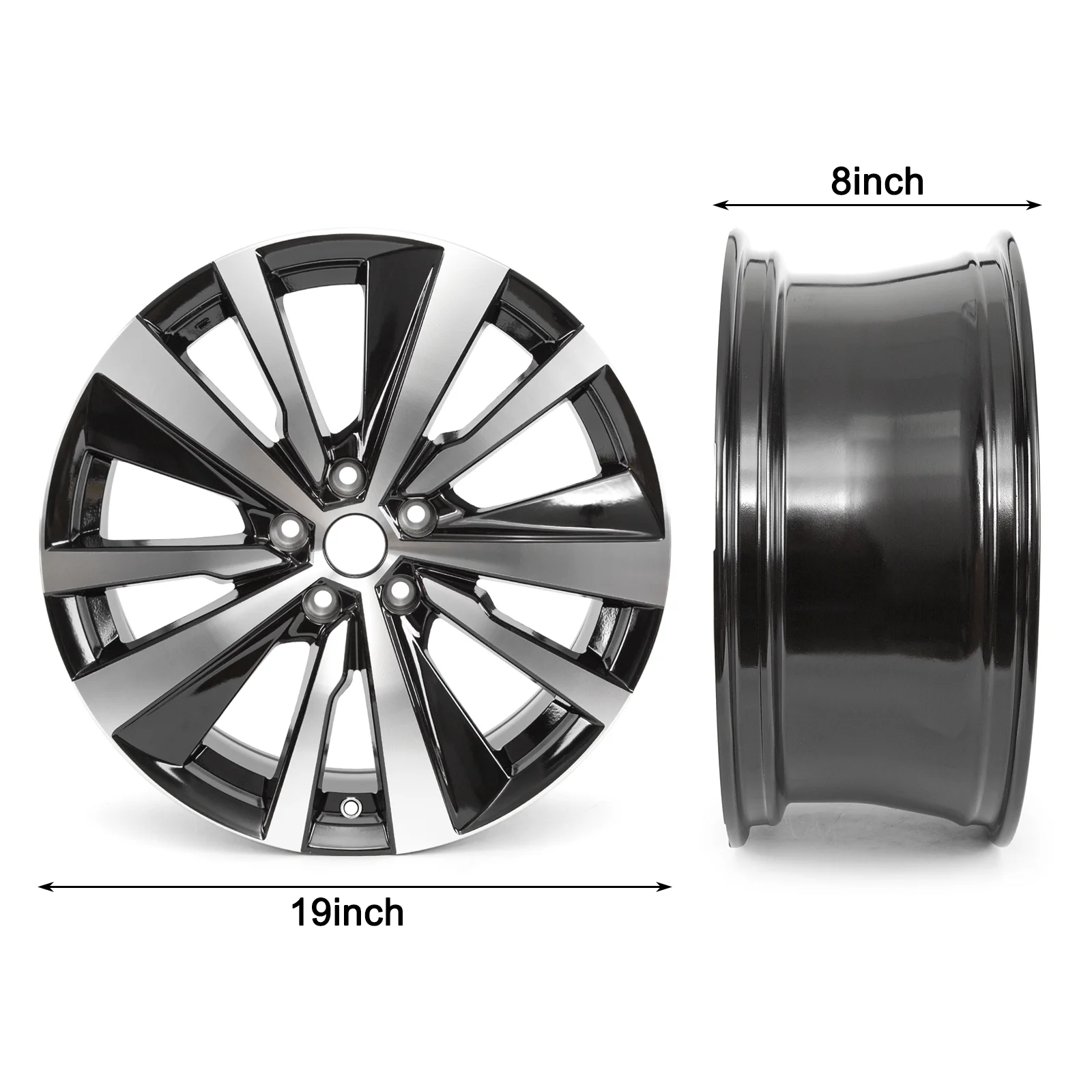 19" Wheel Rim for Nissan Altima 2019-2022, 19x8 inch Alloy Replacement Rims - Image 2