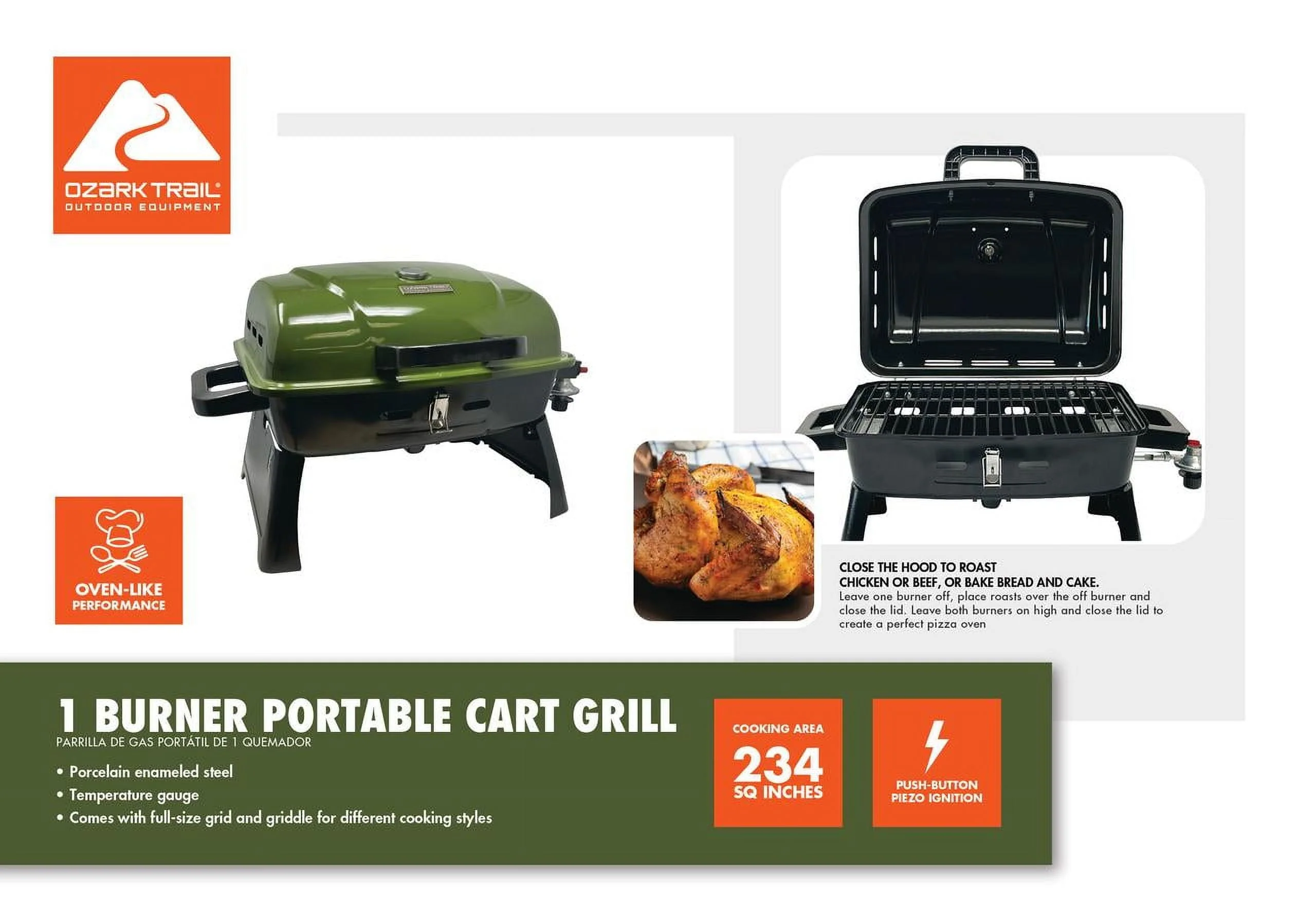 Portable 1 Burner Gas Grill with Interchangeable Griddle Plate - Image 10