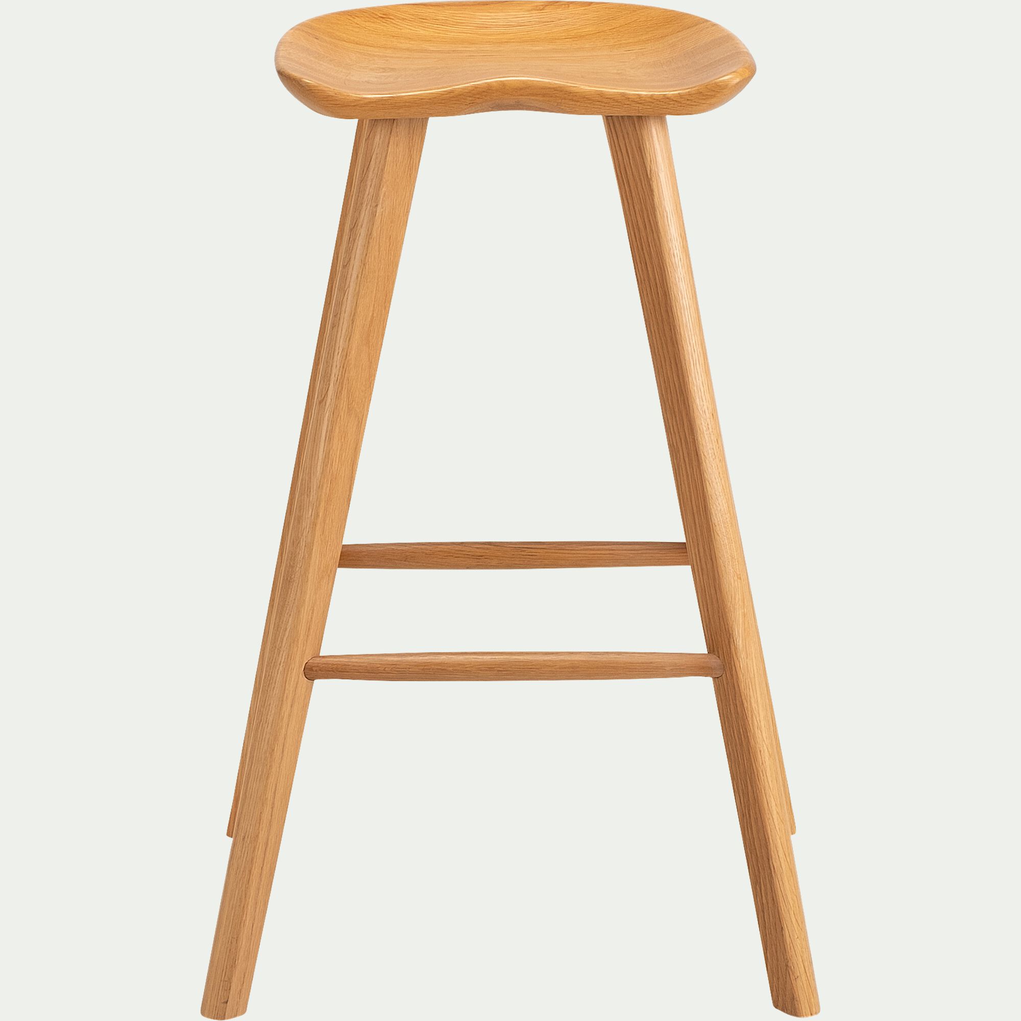 KOA - Tabouret de bar en chêne massif H75cm - naturel