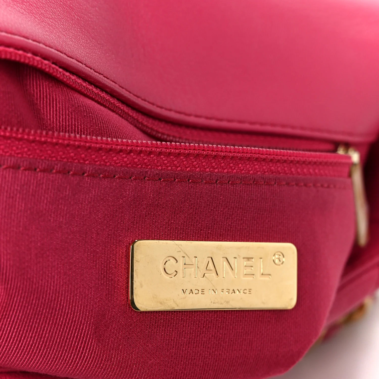 Lambskin Quilted Medium Chanel 19 Flap Dark Pink