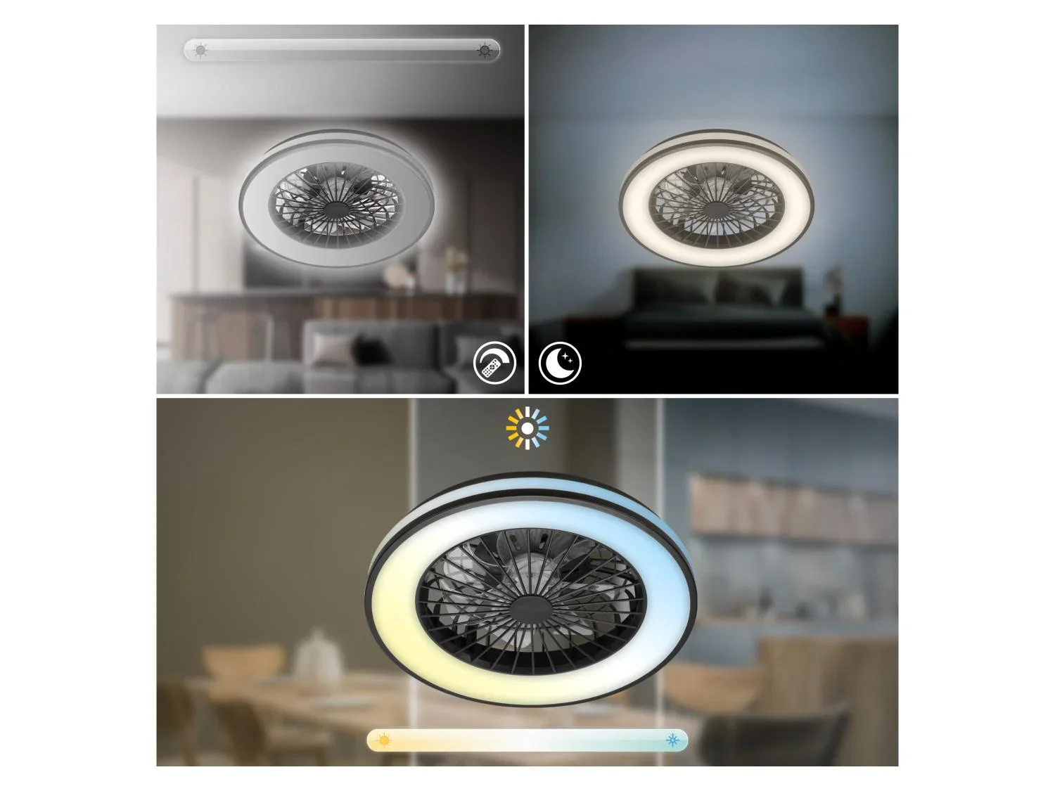Briloner Ventilateur de plafond LED