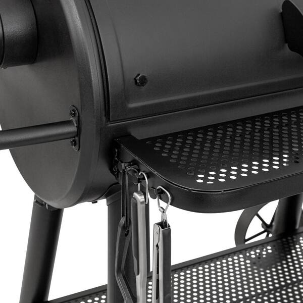 Grand Champ Charcoal Grill and Offset Smoker in Black Image 7