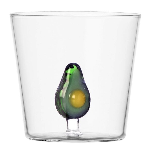 Fruits & Flowers vannglass 35 cl avokado