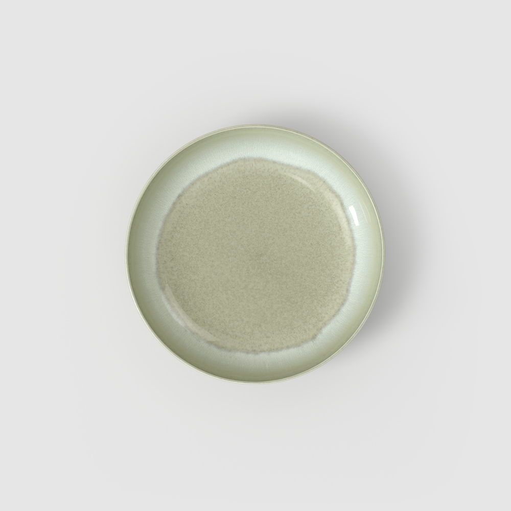 Perlemor Pasta bowl - Green, 22 oz, Premium Porcelain