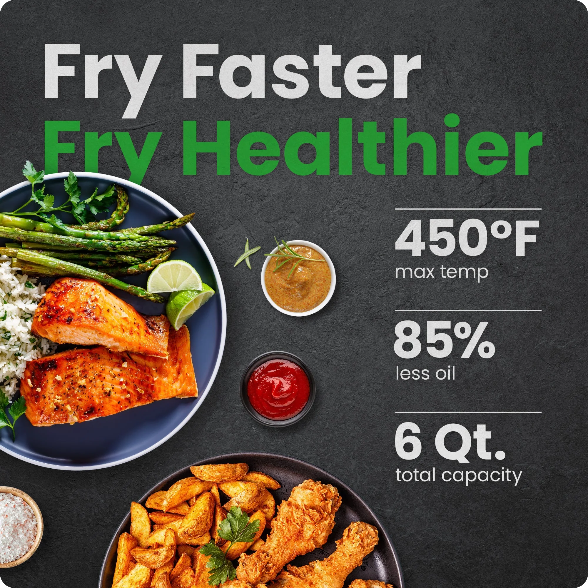 TurboFry Touch 6 Qt. Dual-Window Air Fryer