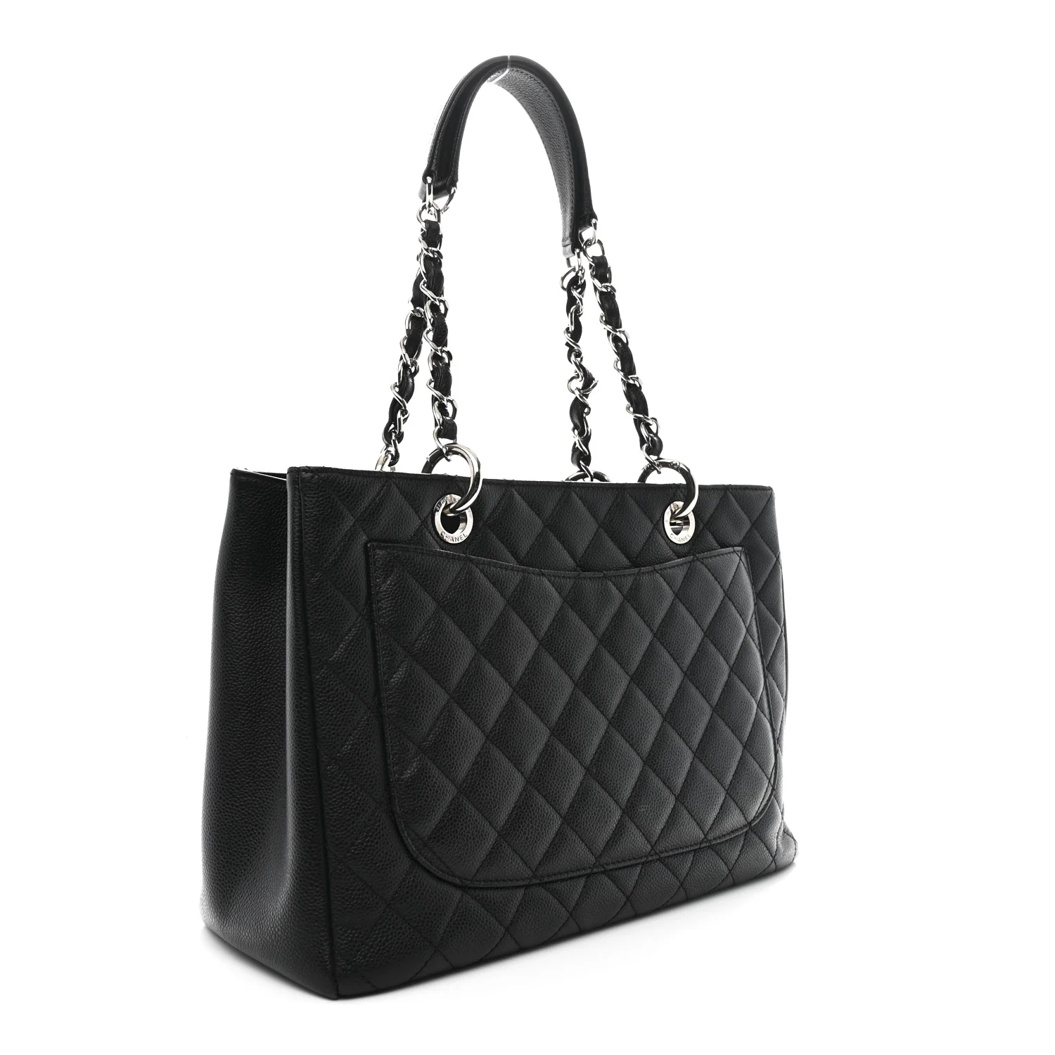 Caviar Quilted Grand Shopping Tote GST Black