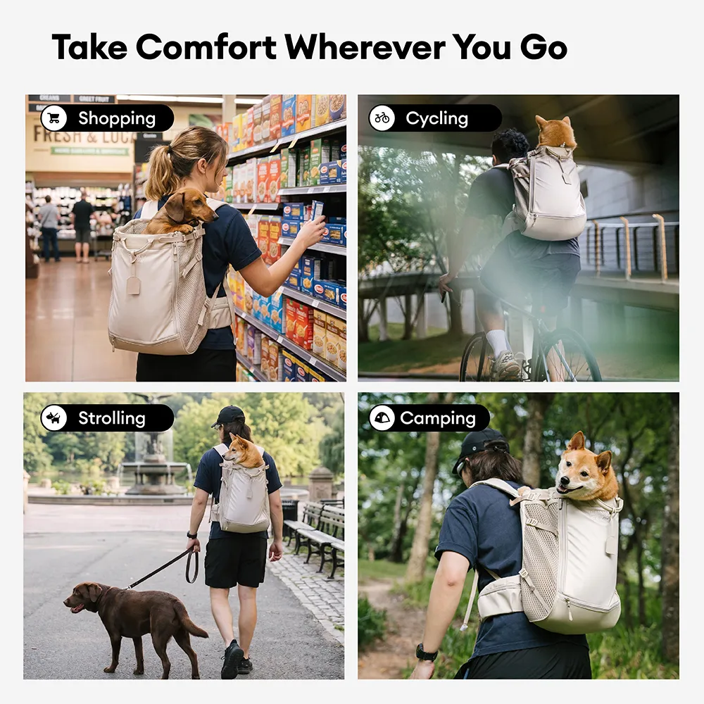 Dog Carrier Backpacks Dog Rucksack Dog Bike Carrier  - Urban Roaming