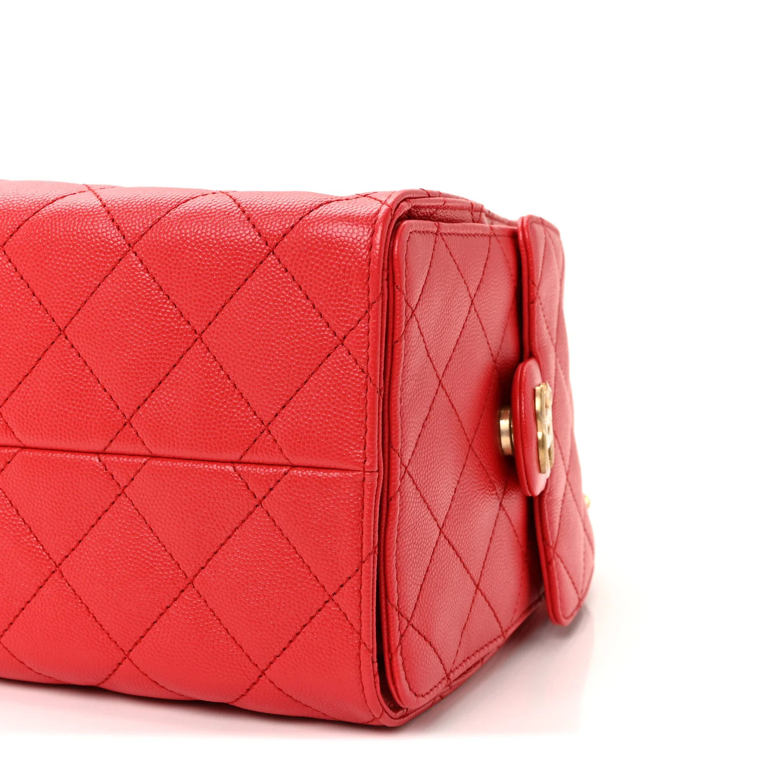 Caviar Quilted Small Chanel 25 Handbag Dark Red