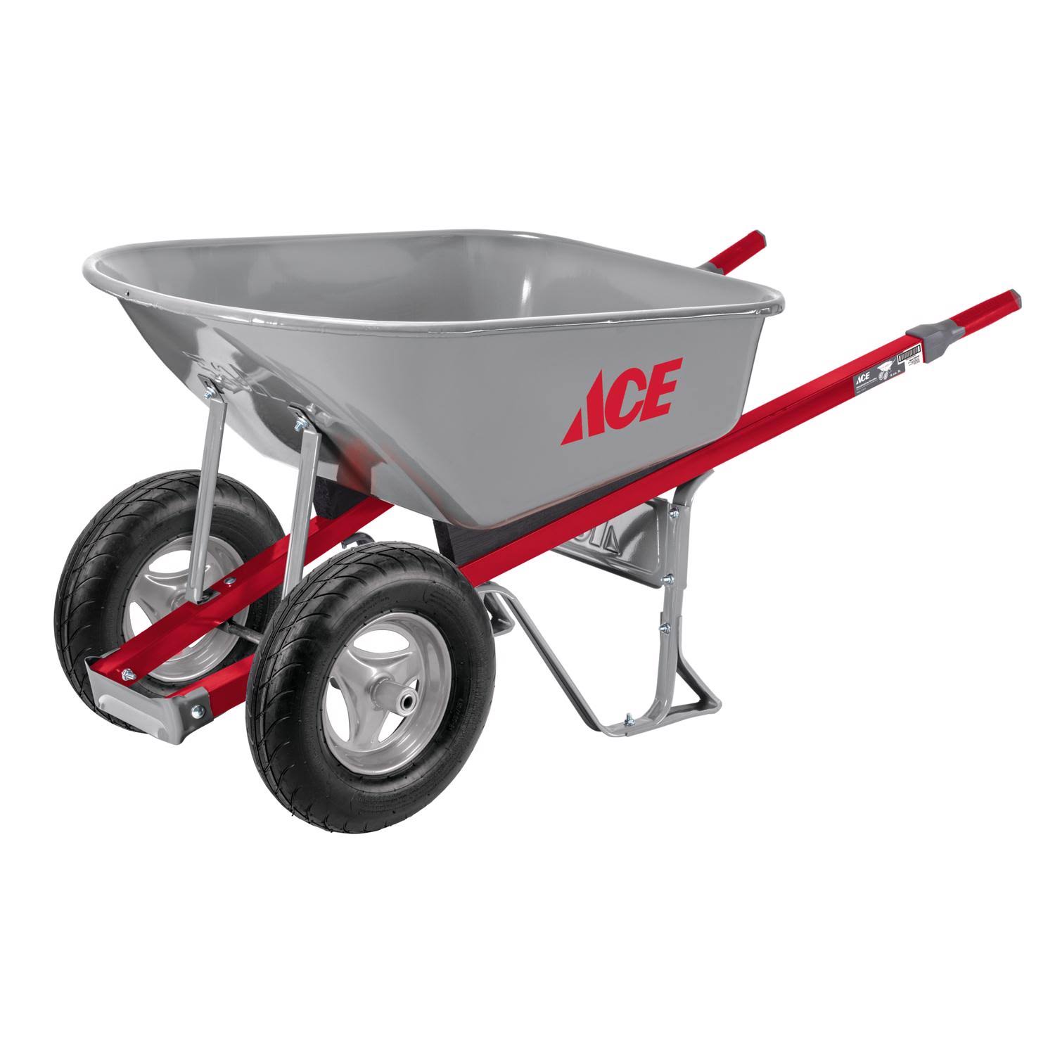 Ace Steel Dual Wheel Wheelbarrow 6 Cu. ft.