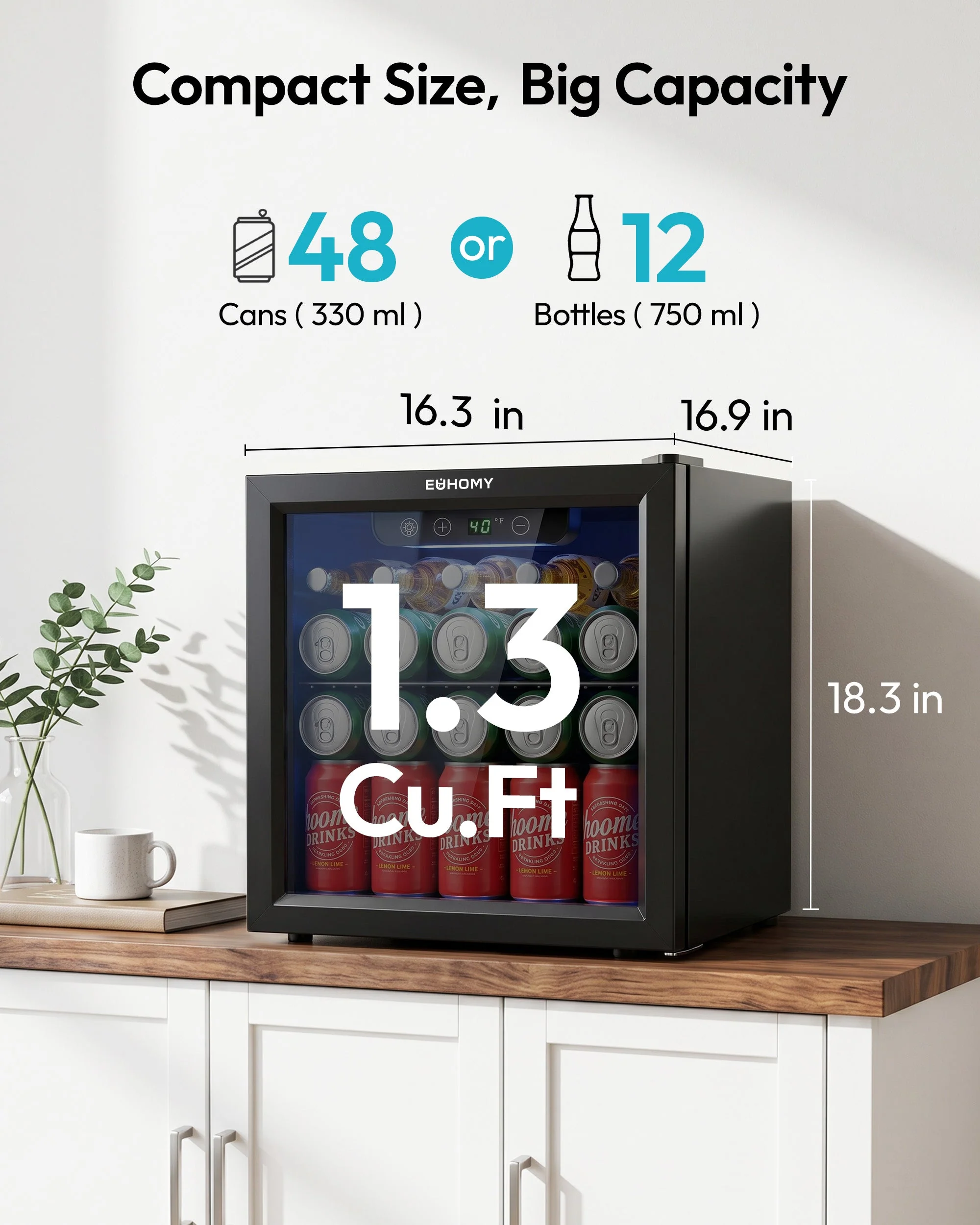 Euhomy Fizz 55 Beverage Refrigerator