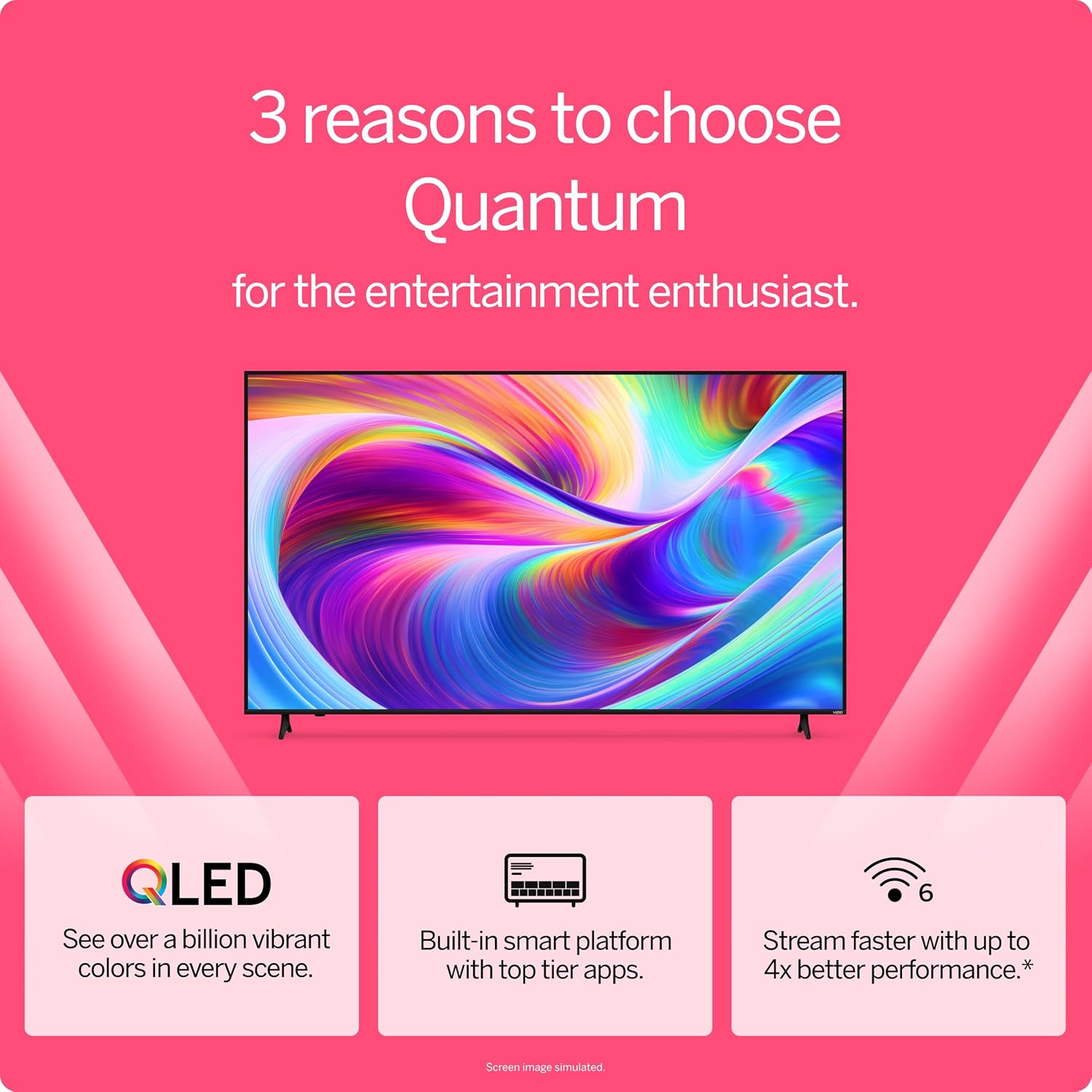 VIZIO VQD50M 50 inch Class Quantum 4K QLED UHD HDR Smart TV