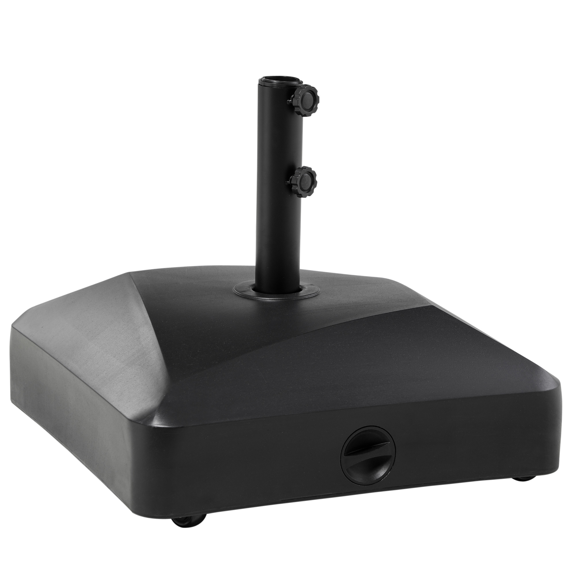 Outsunny Parasolvoet, Parasolstandaard, Parasolhouder, 54,5 x 54,5 x 48 cm, Zwart