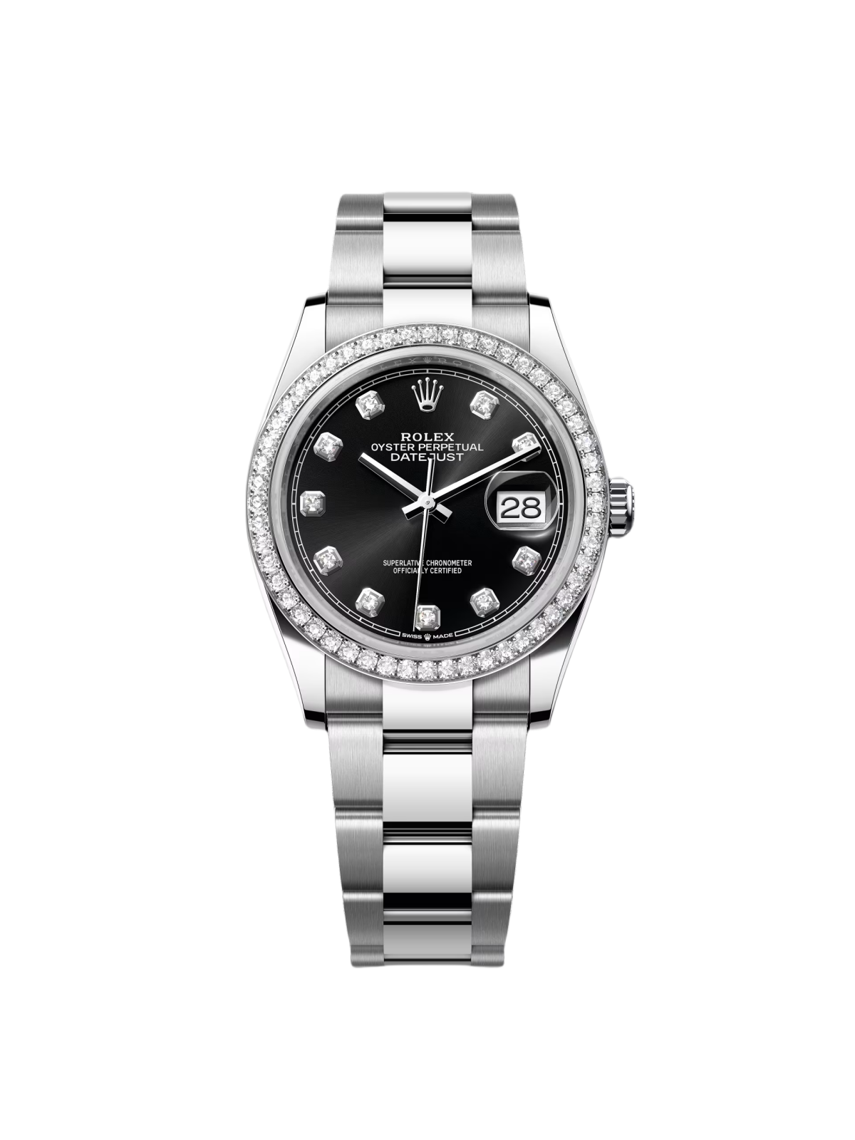 【Super Clone】RLX  Datejust 36mm 126284 Black Dial Jubilee bracelet