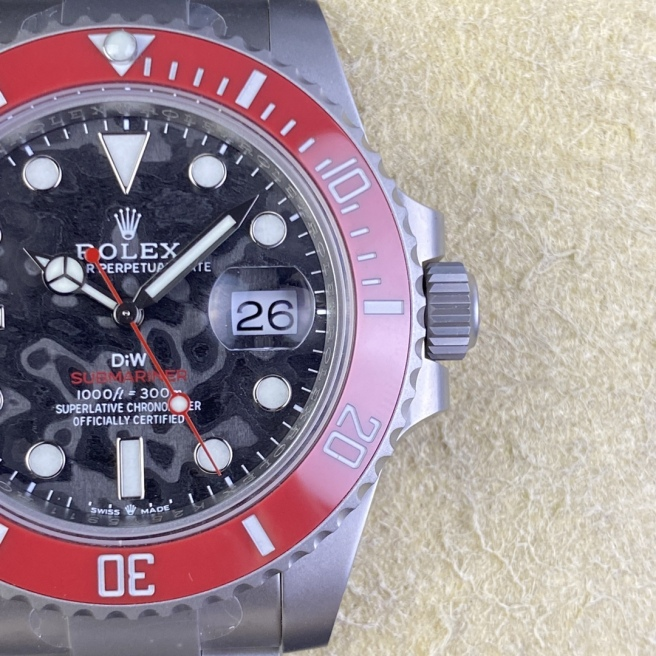 Rolex Submariner DIW Persimmon Orange Black Dial Ceramic Red Bezel 116610LN