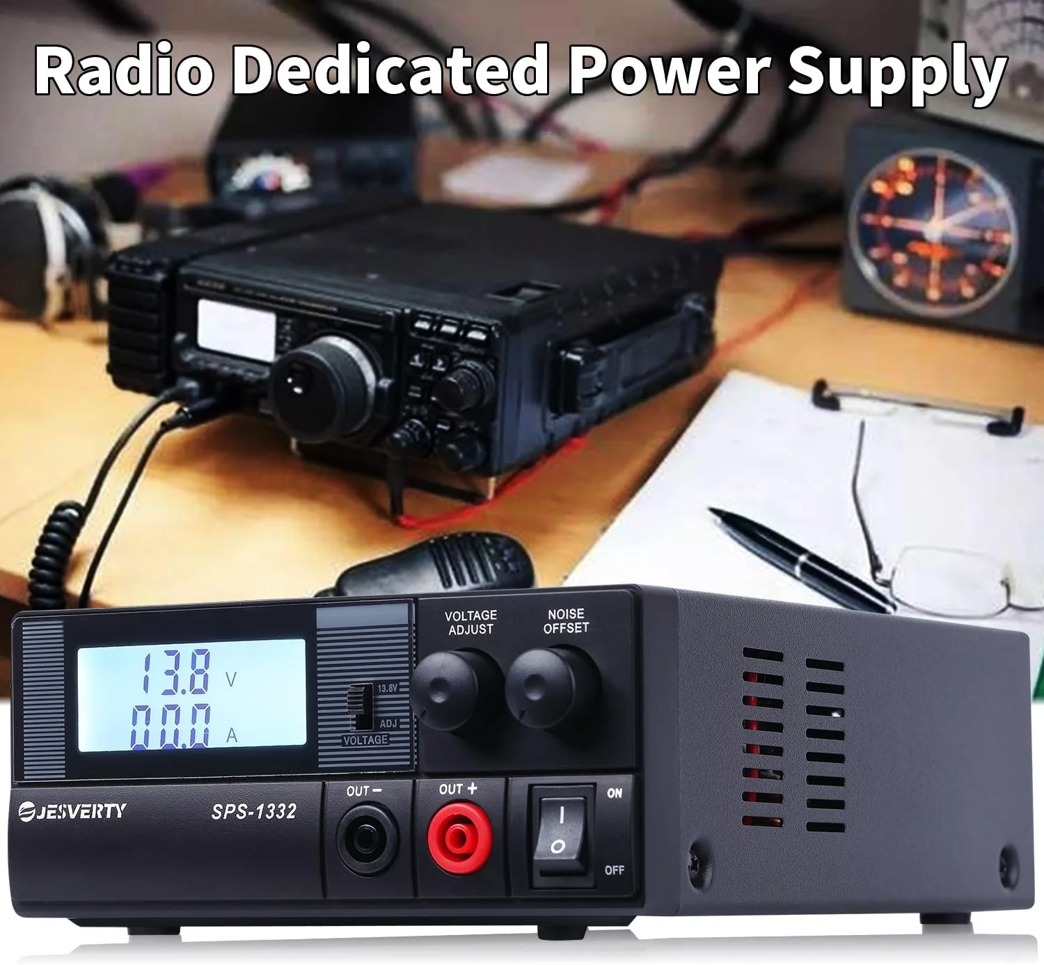 Universal Compact Bench Power Supply- 30 Amp Regulated Home Lab Benchtop AC-to-DC Converter 13.8 Volt/9-15Volt, Cooling Fan, Screw Type Terminals SPS-1332(1332(5-19V 30A)) - Image 6