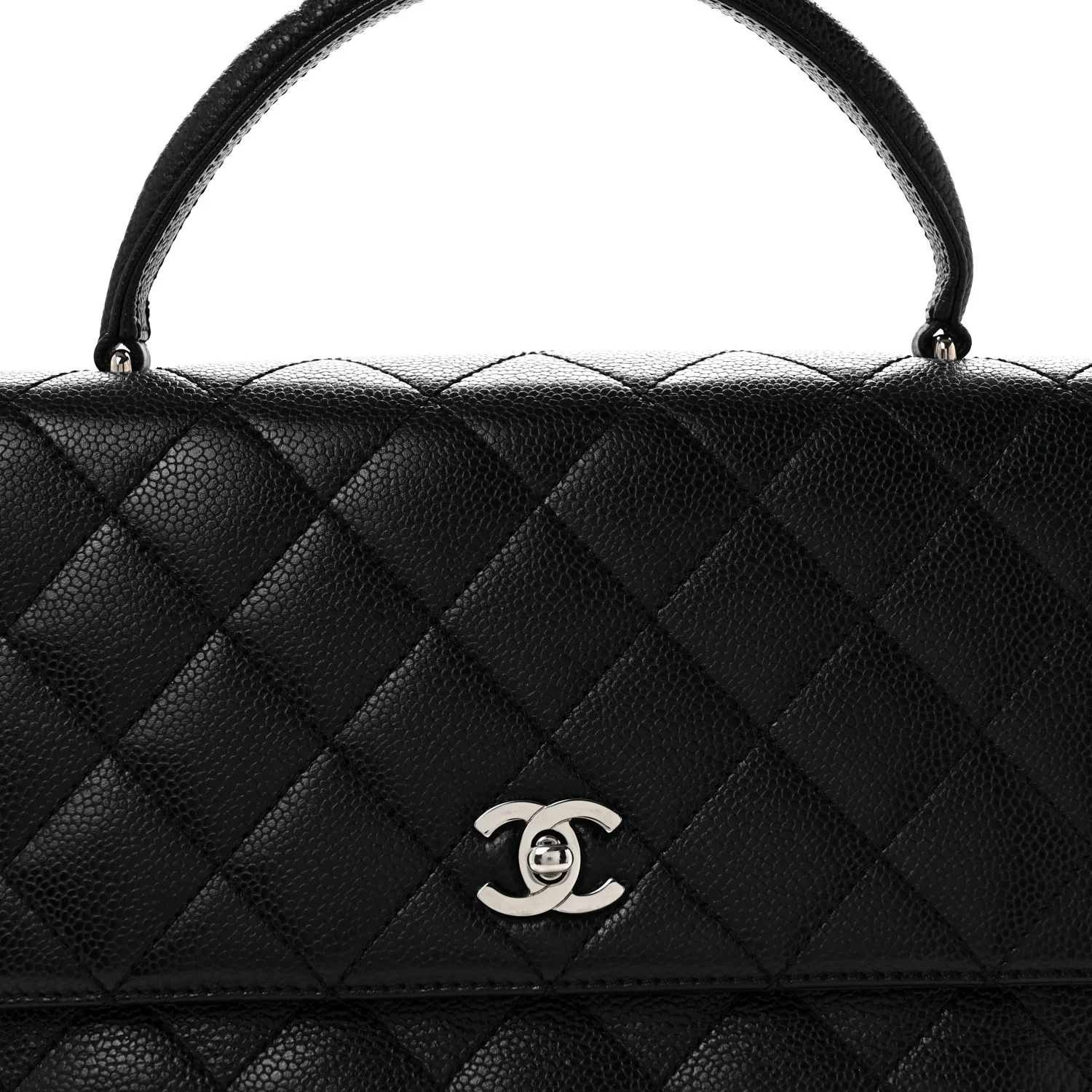 Caviar Quilted Jumbo Kelly Flap Black