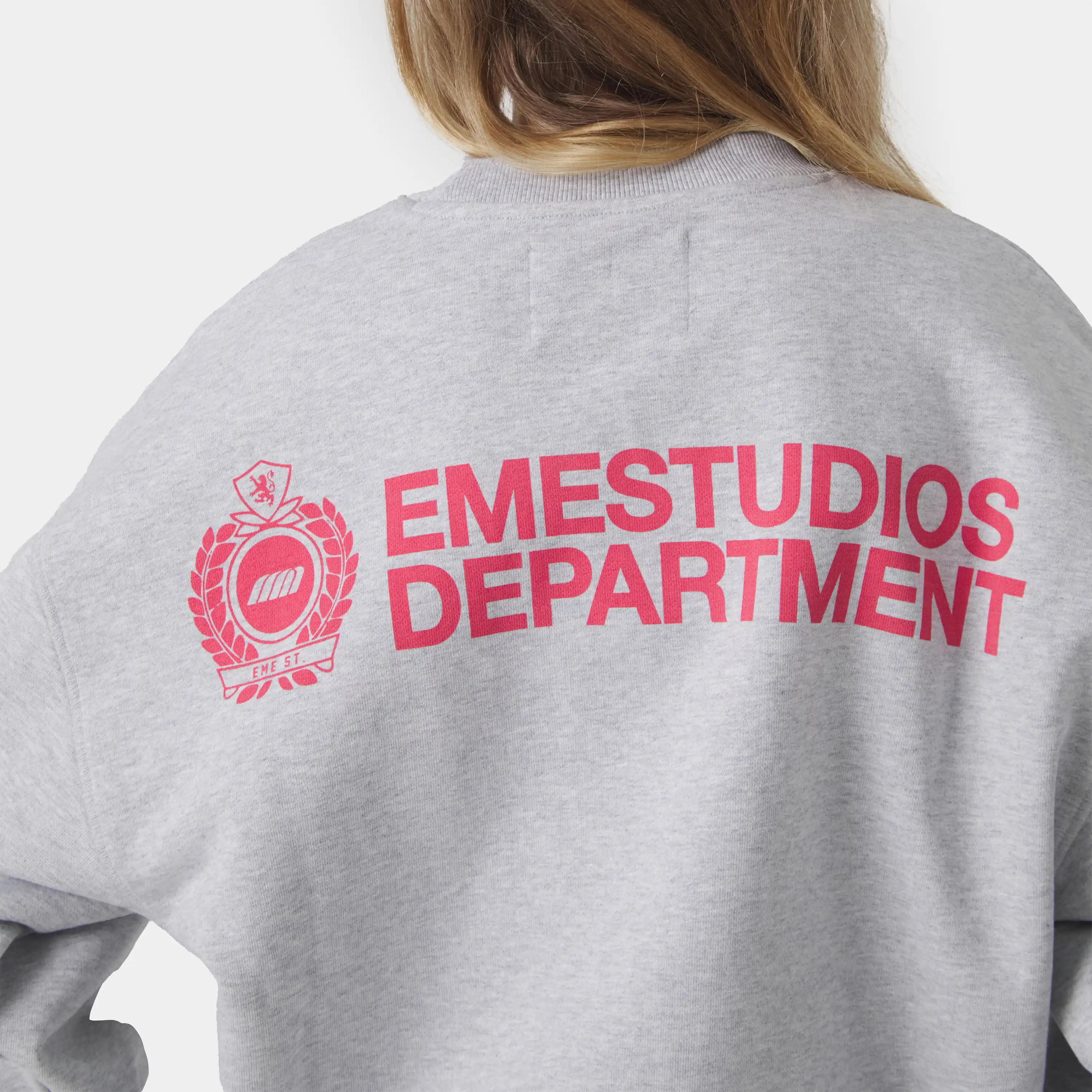 Building Heather Grey Oversized Crewneck