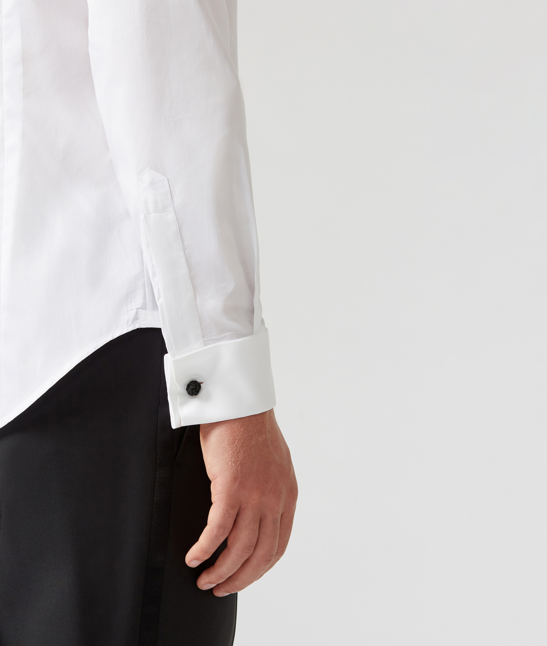 TUXEDO SHIRT IN PURE COTTON SLIM FIT WHITE