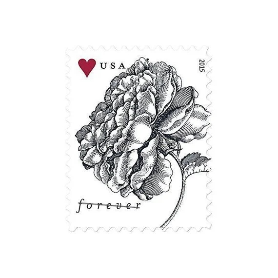 2015 Vintage Rose Forever Postage Stamps Sheet First-Class Postage