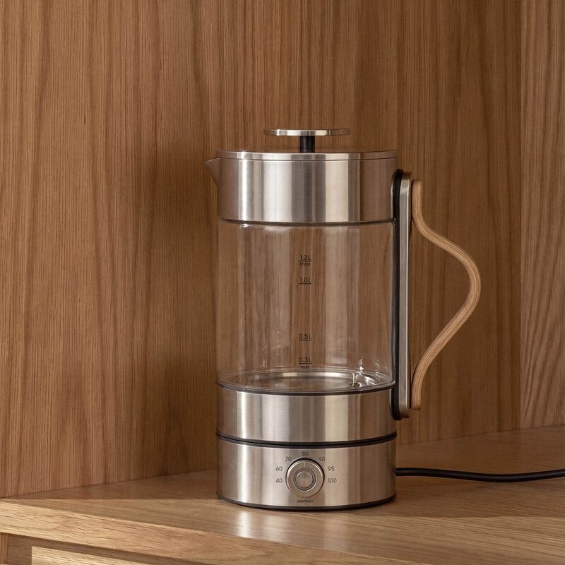 Emma vannkoker 1,2L clear/steel