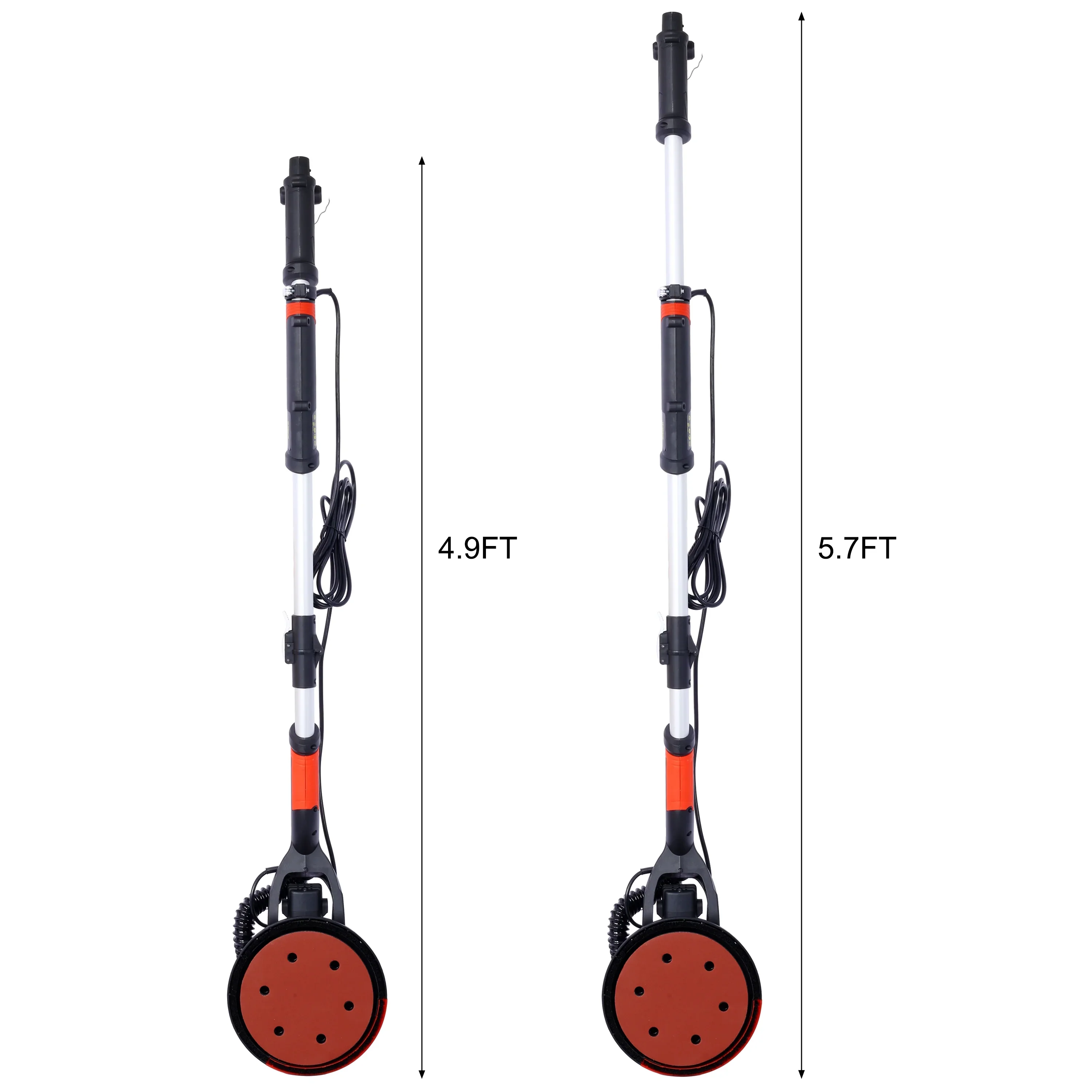 Faitaliicy Drywall Sander Vacuum Dust Collection Wall Sander With Foldable Handle 6.5A 780W Electric Drywall Sander With Variable Speed 900-1800RPM LED Light